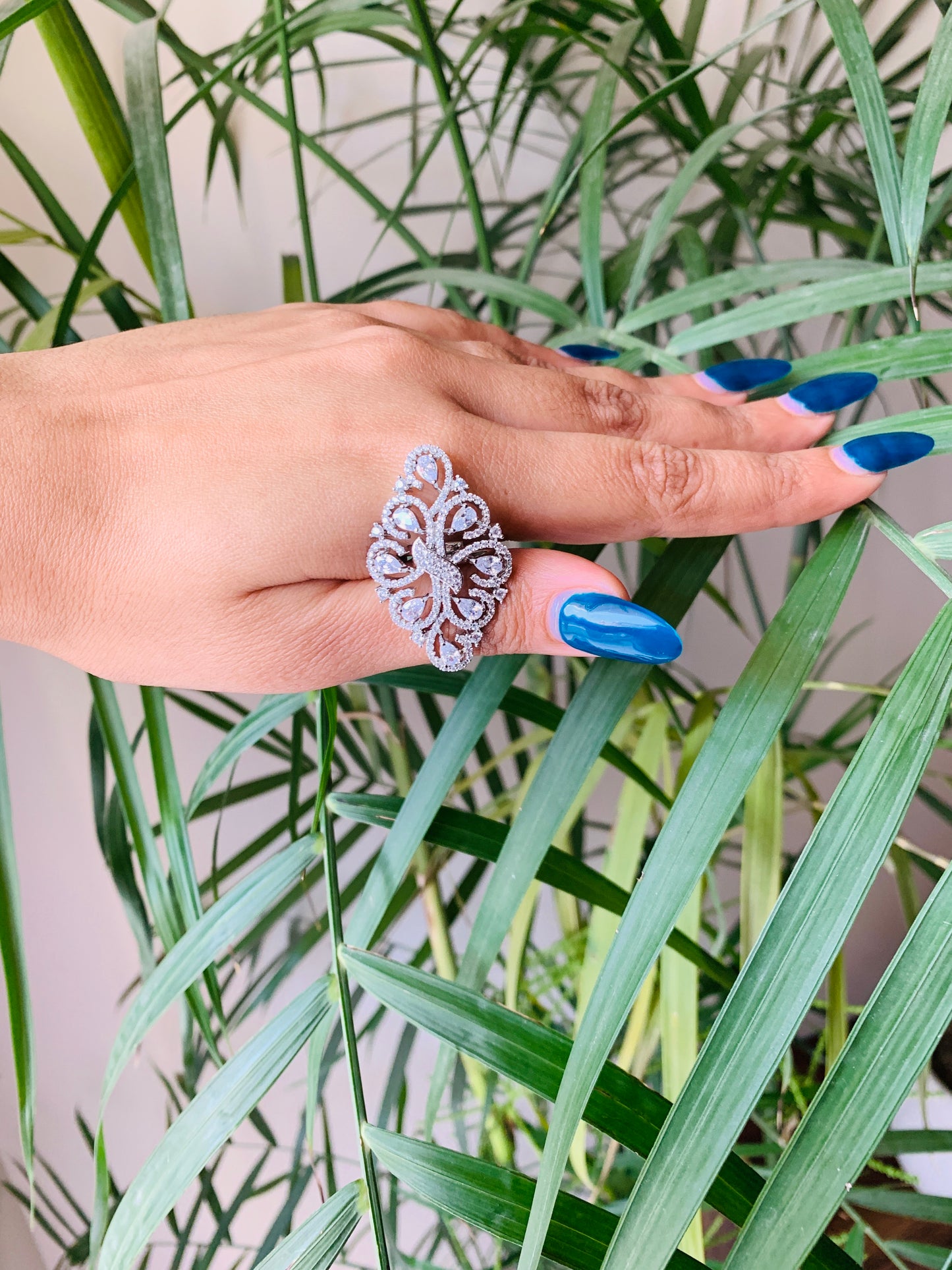 Unique Shaped American Diamond Ring