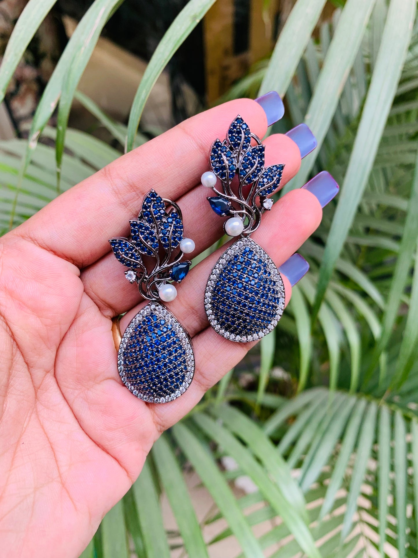 Designer Stud Earrings with Drop