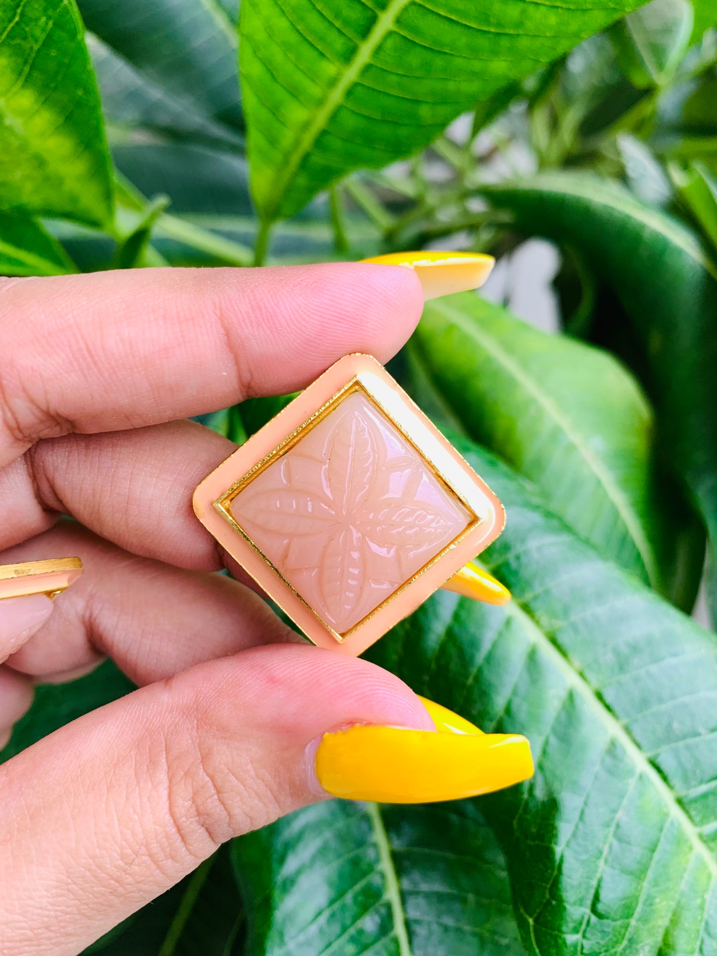 Square Shaped Meenakari Studs