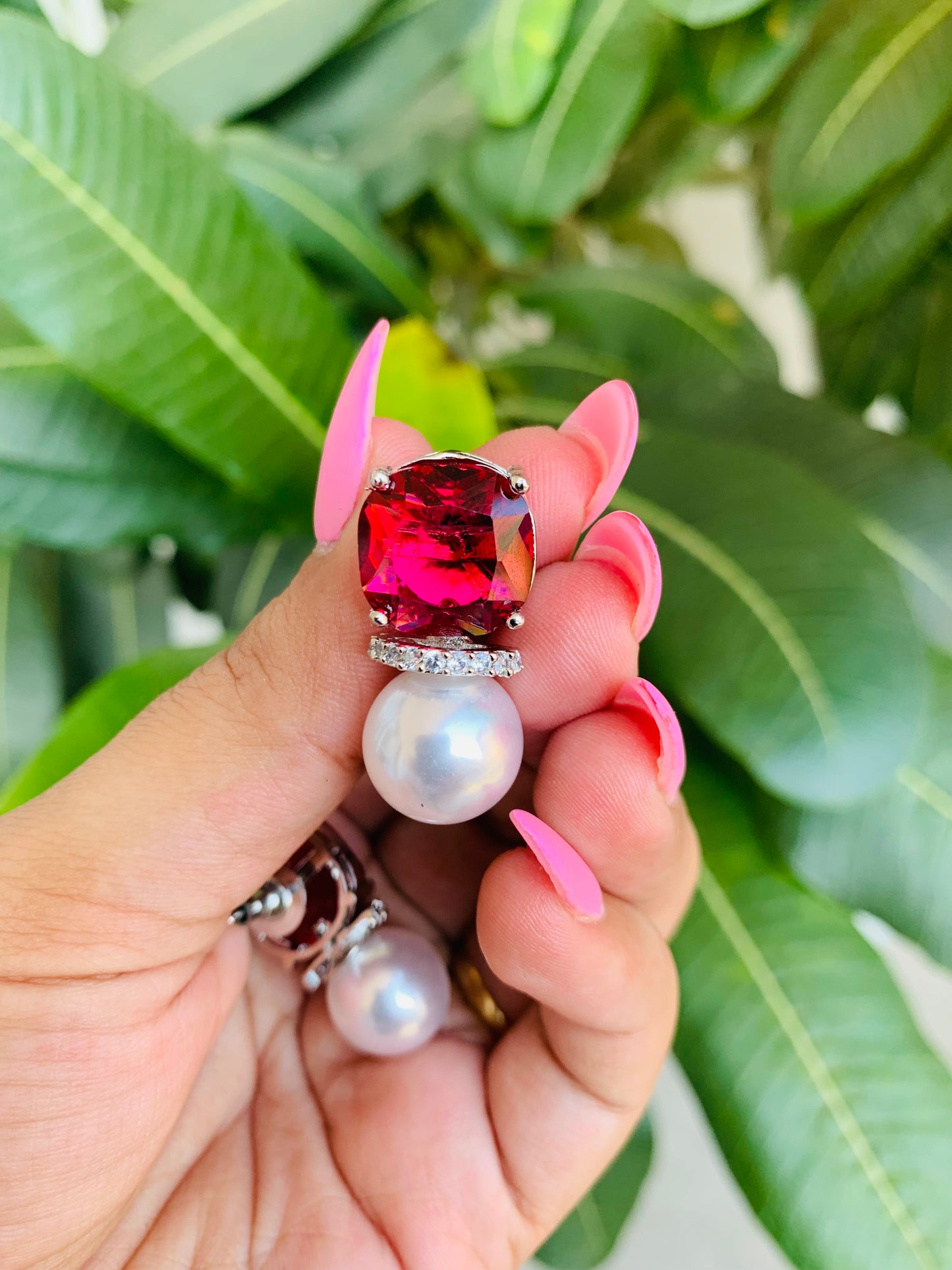 Swarovski Studs With Pearl Drop