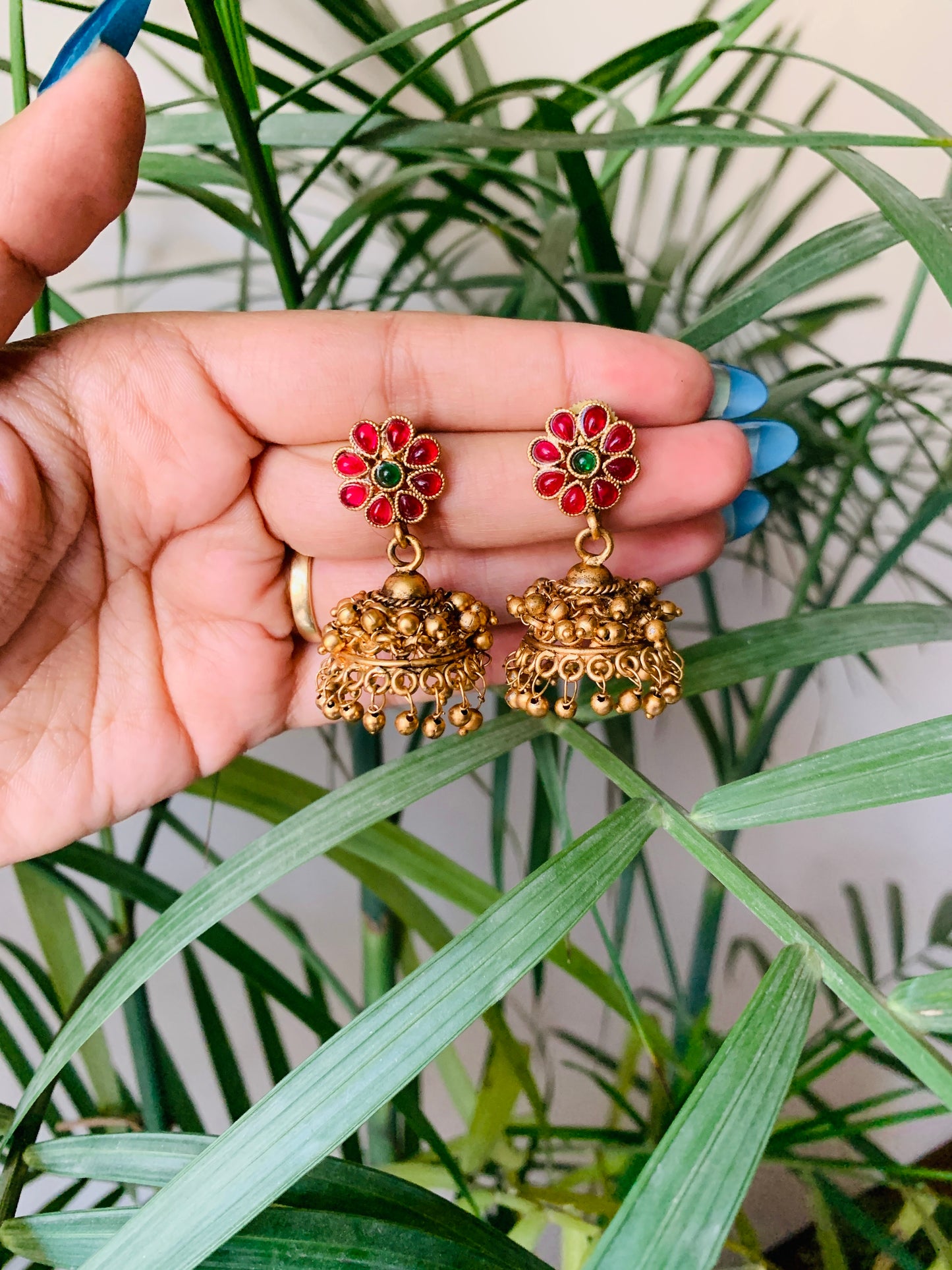 Matte Gold Temple Jewellery Choker