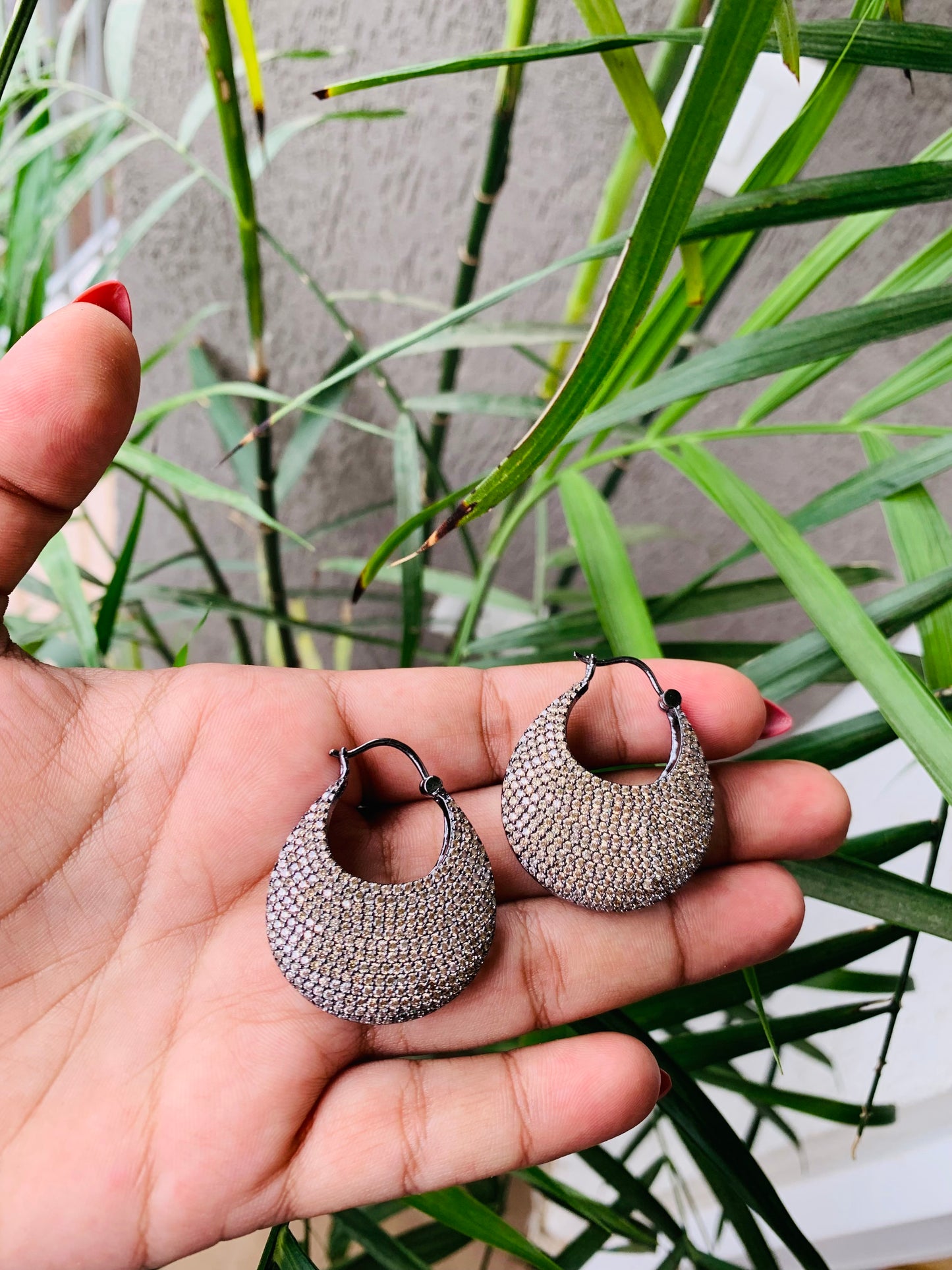 Micro AD Hoop Earrings