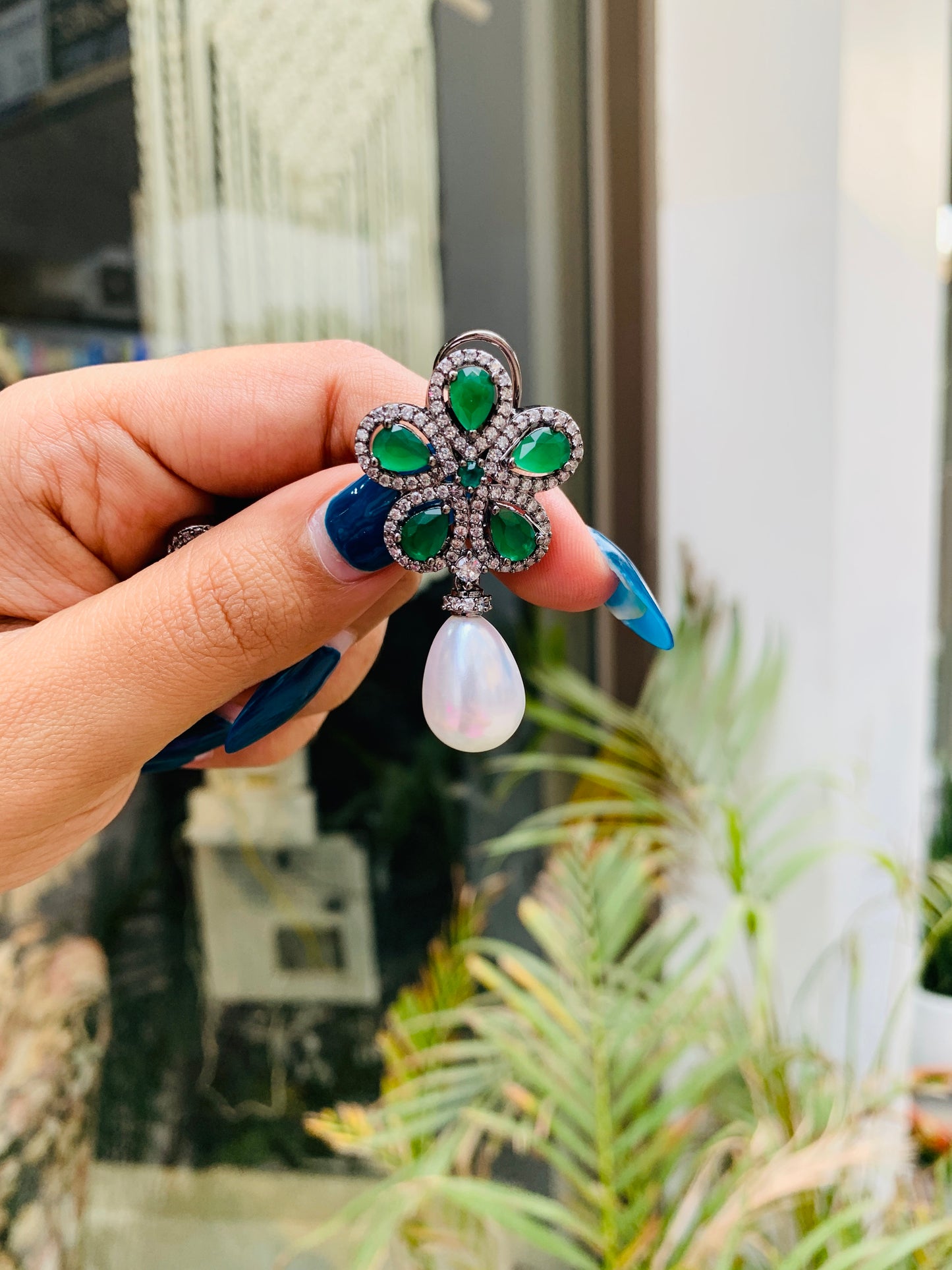 Micro AD Flower Danglers