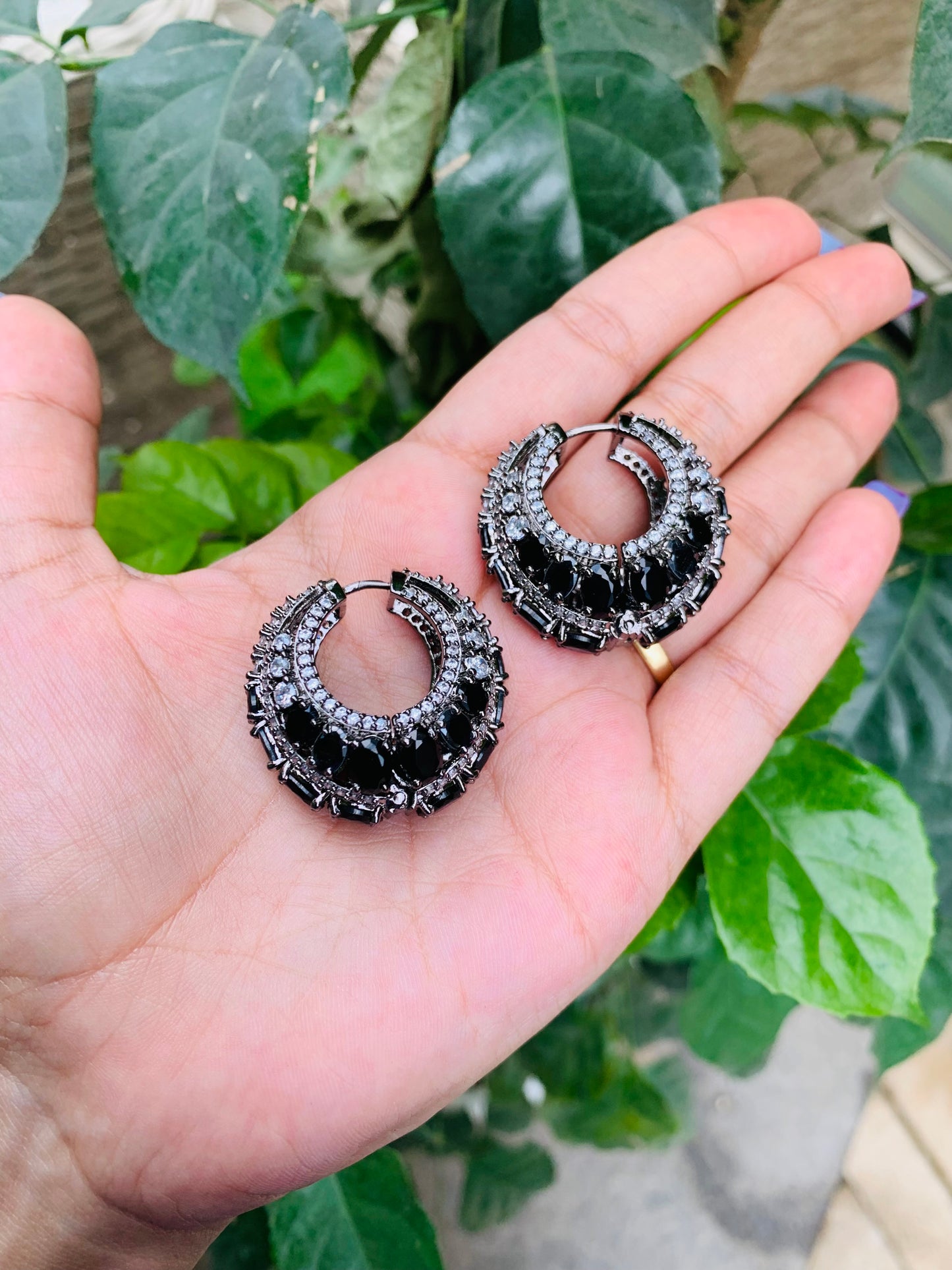 Statement Hoops (baalis) Dark Colors