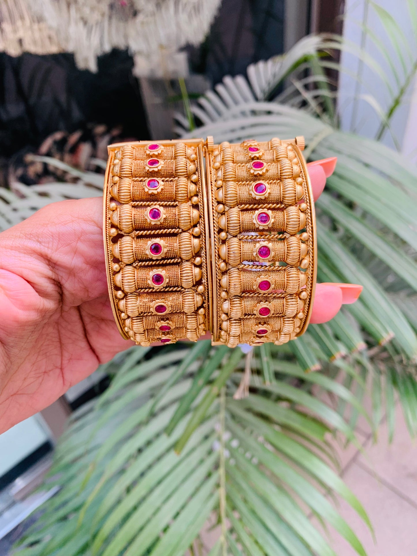 Real Gold Look Thick Kada