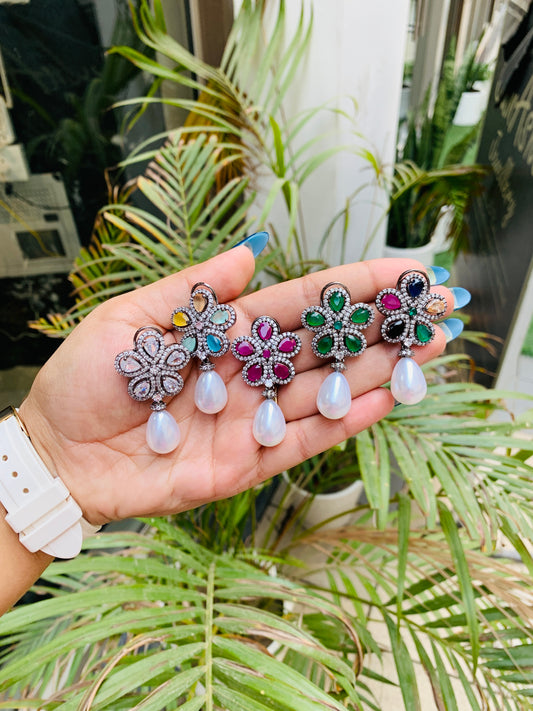 Micro AD Flower Danglers