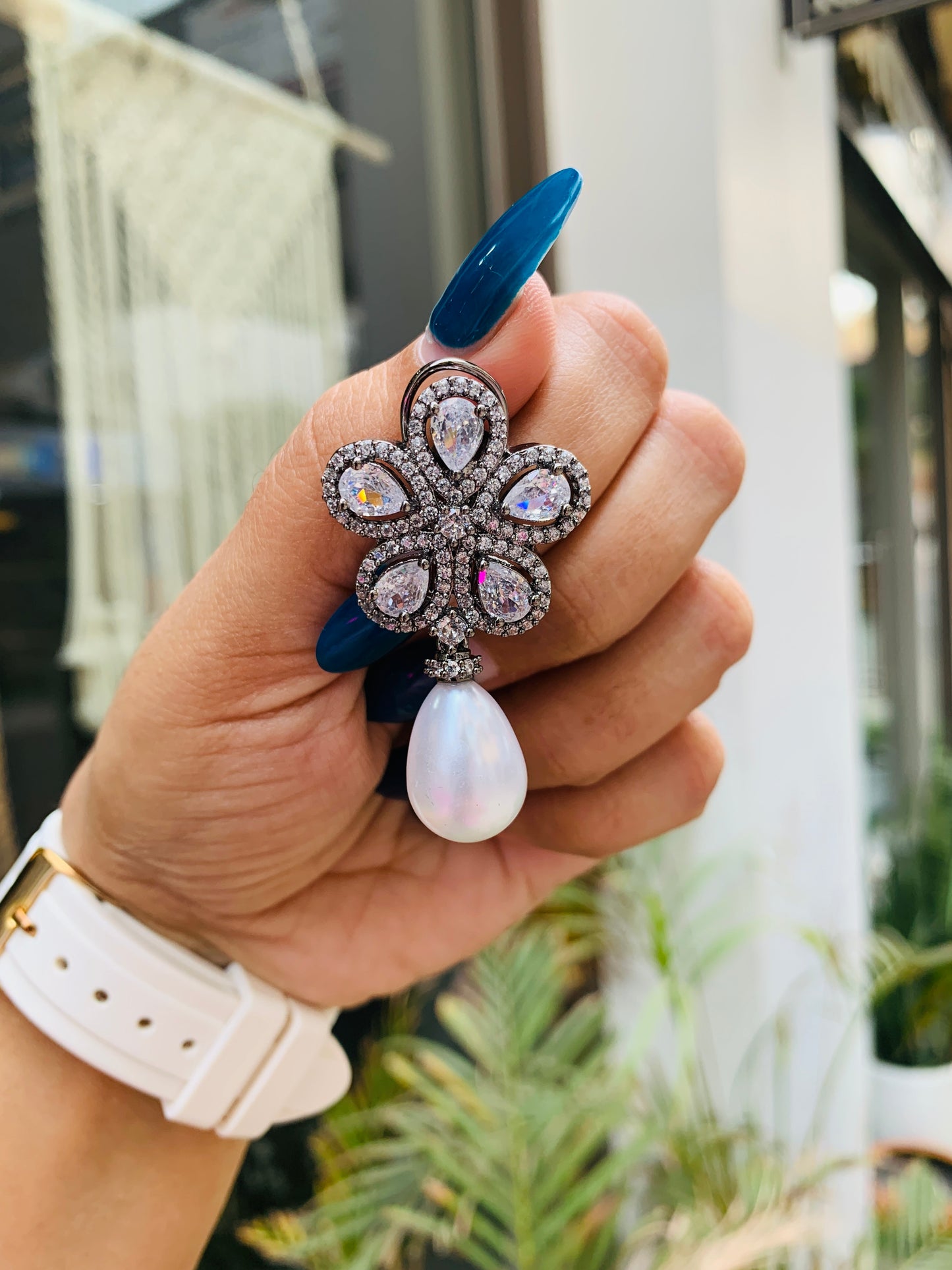 Micro AD Flower Danglers