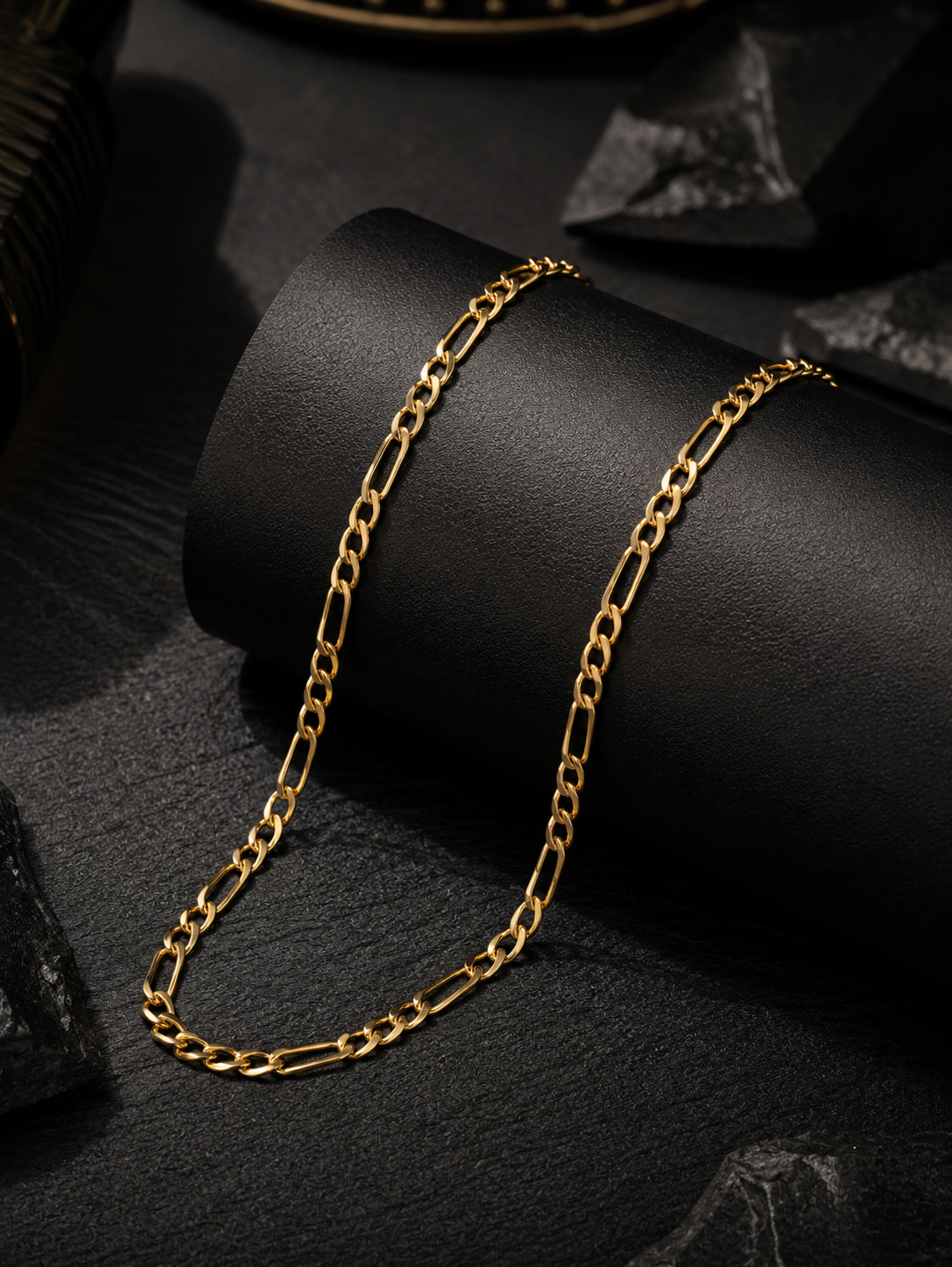 Anti Tarnish Gold Figaro Link Chain