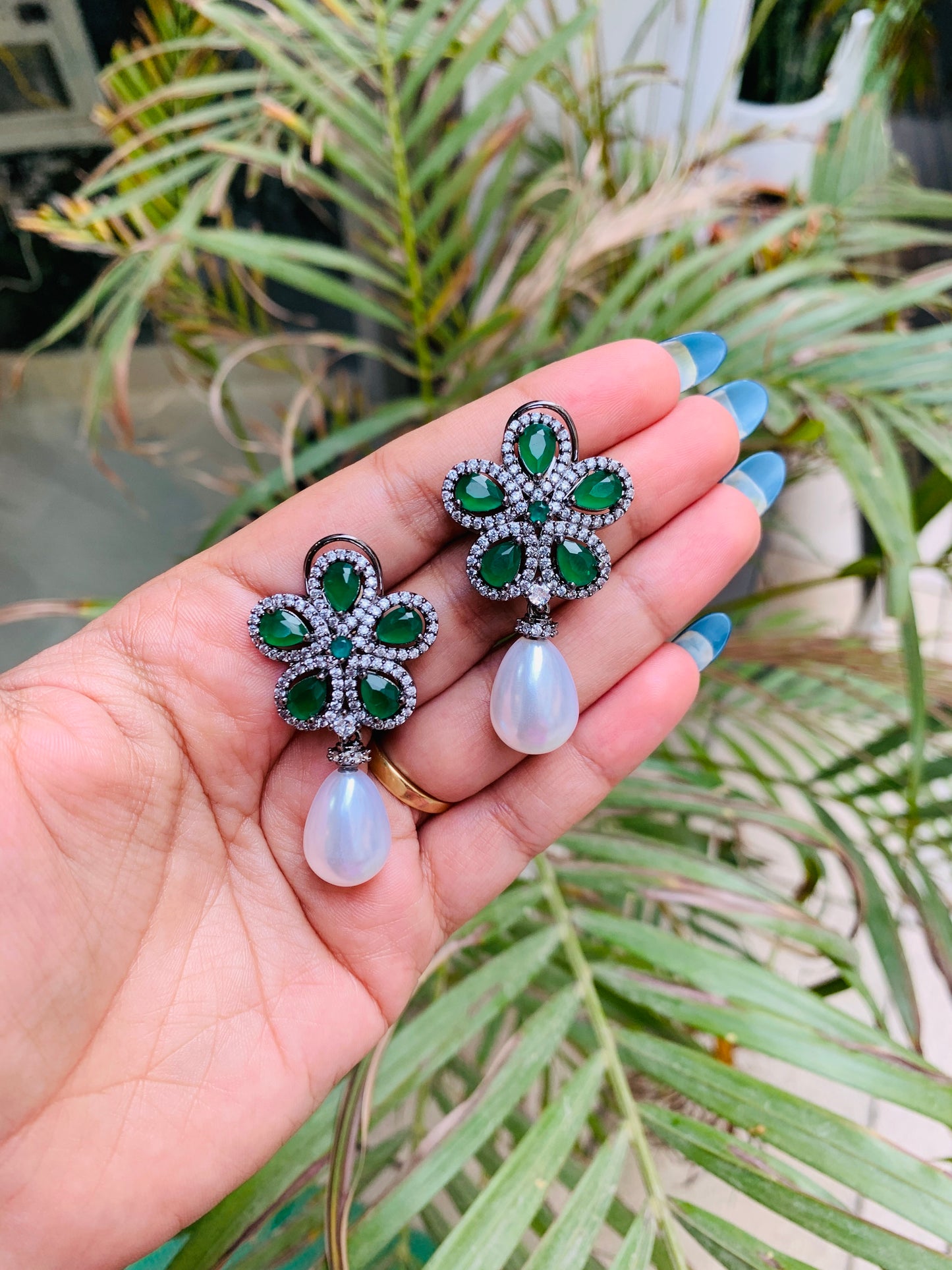 Micro AD Flower Danglers