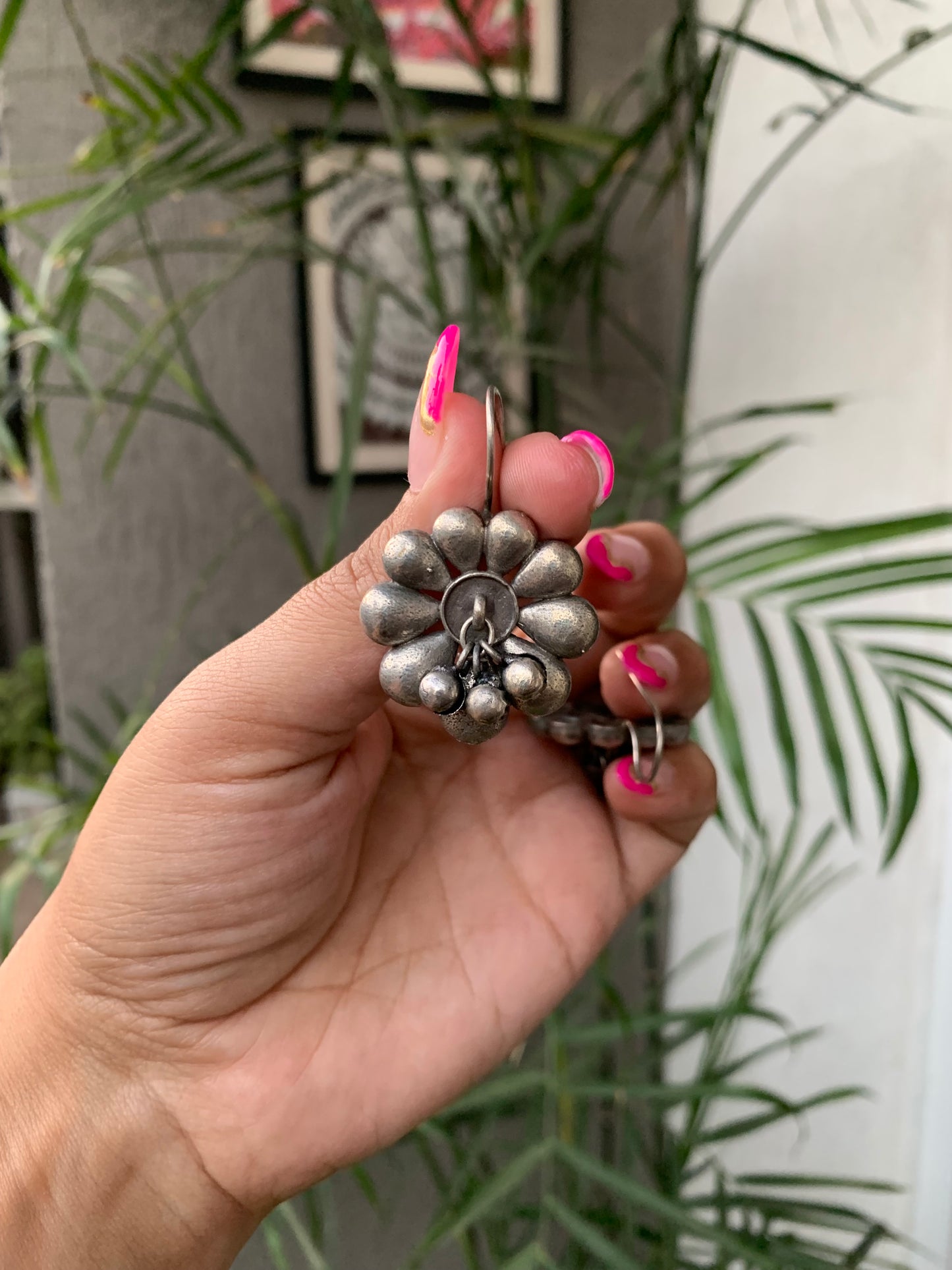 Flower Ghungroo Earrings