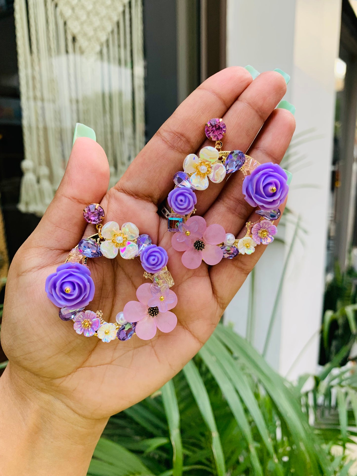 Beautiful Flower Western Earrings