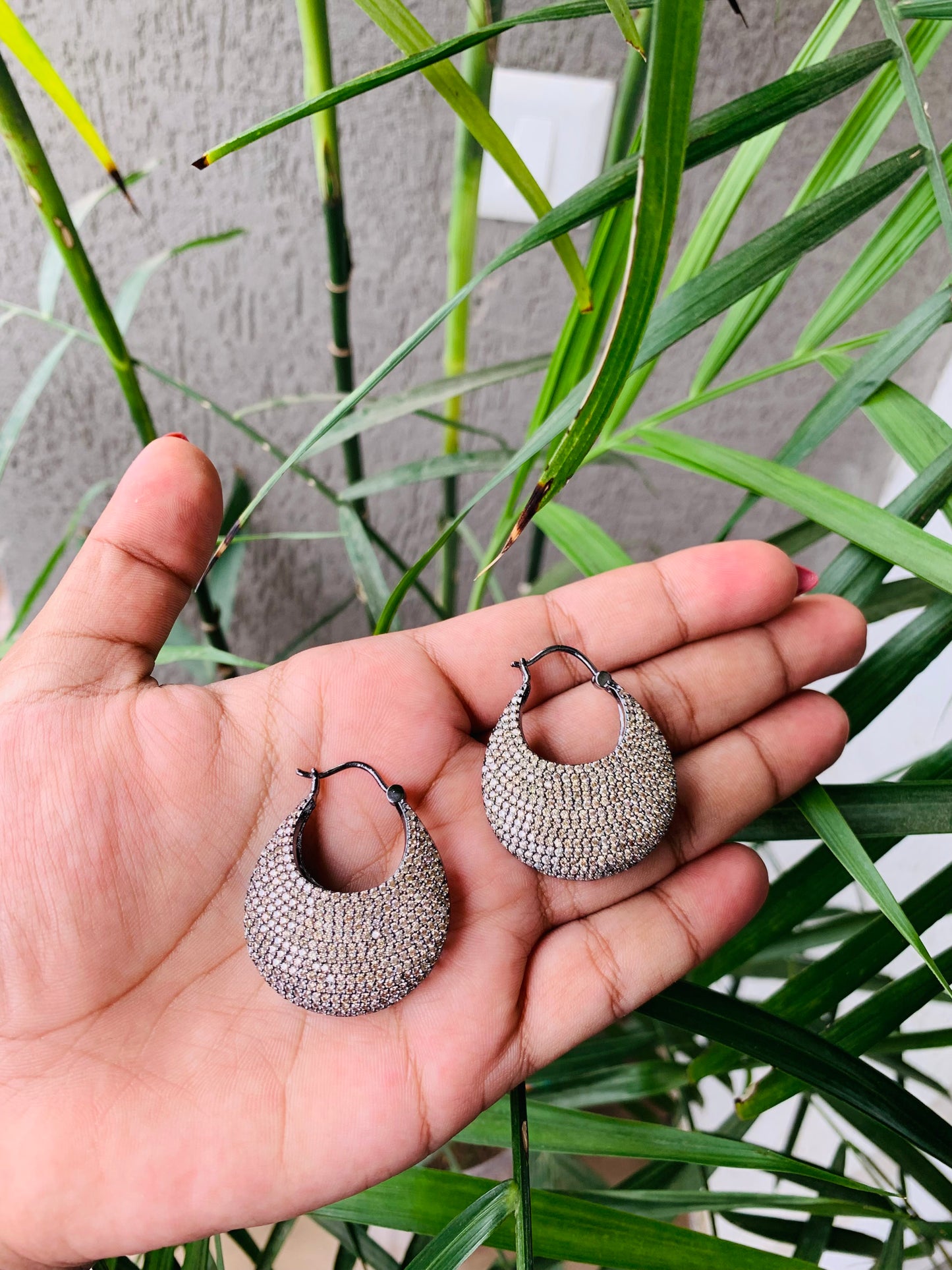 Micro AD Hoop Earrings