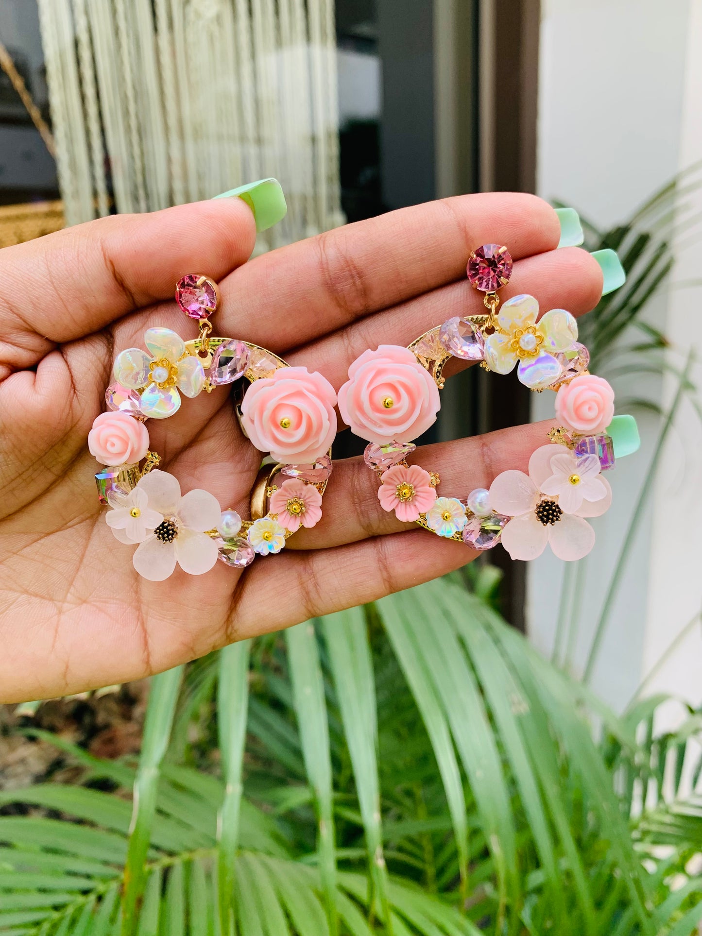 Beautiful Flower Western Earrings