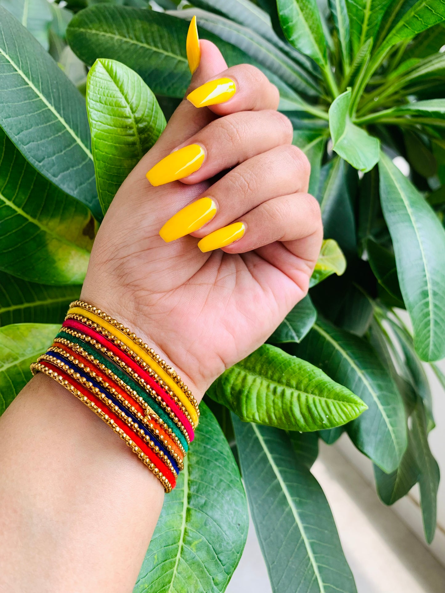 Multicolor Metal Bangles Set