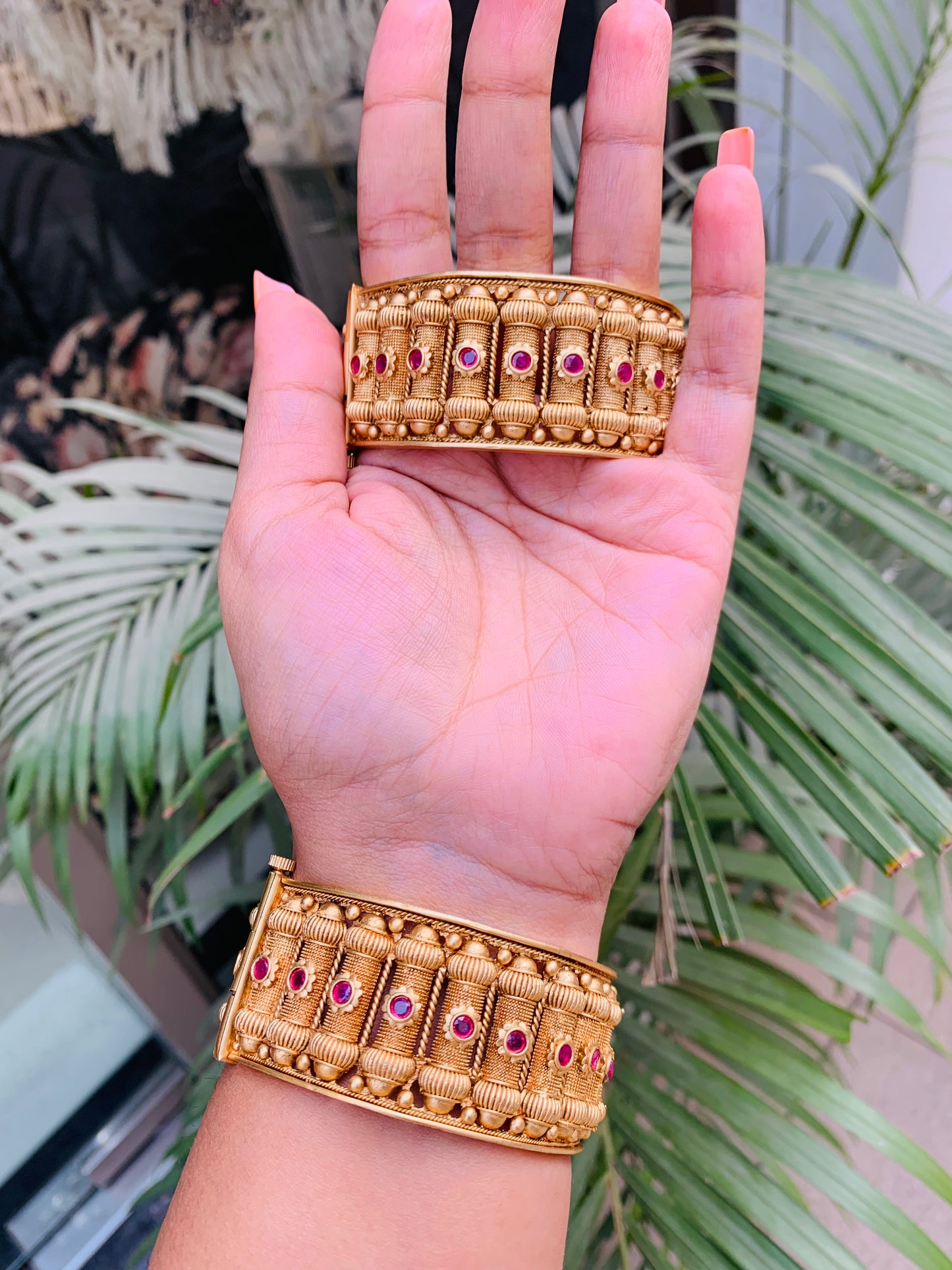 Real Gold Look Thick Kada