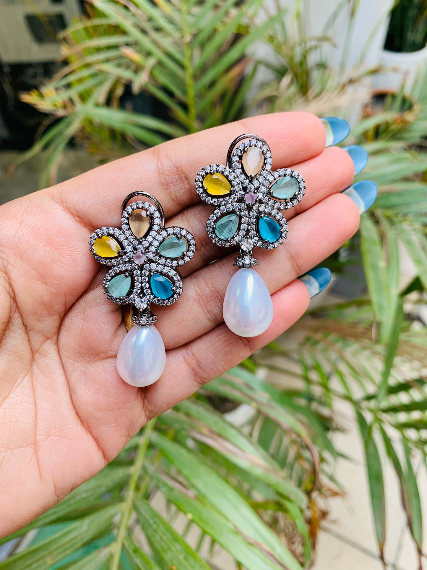 Micro AD Flower Danglers