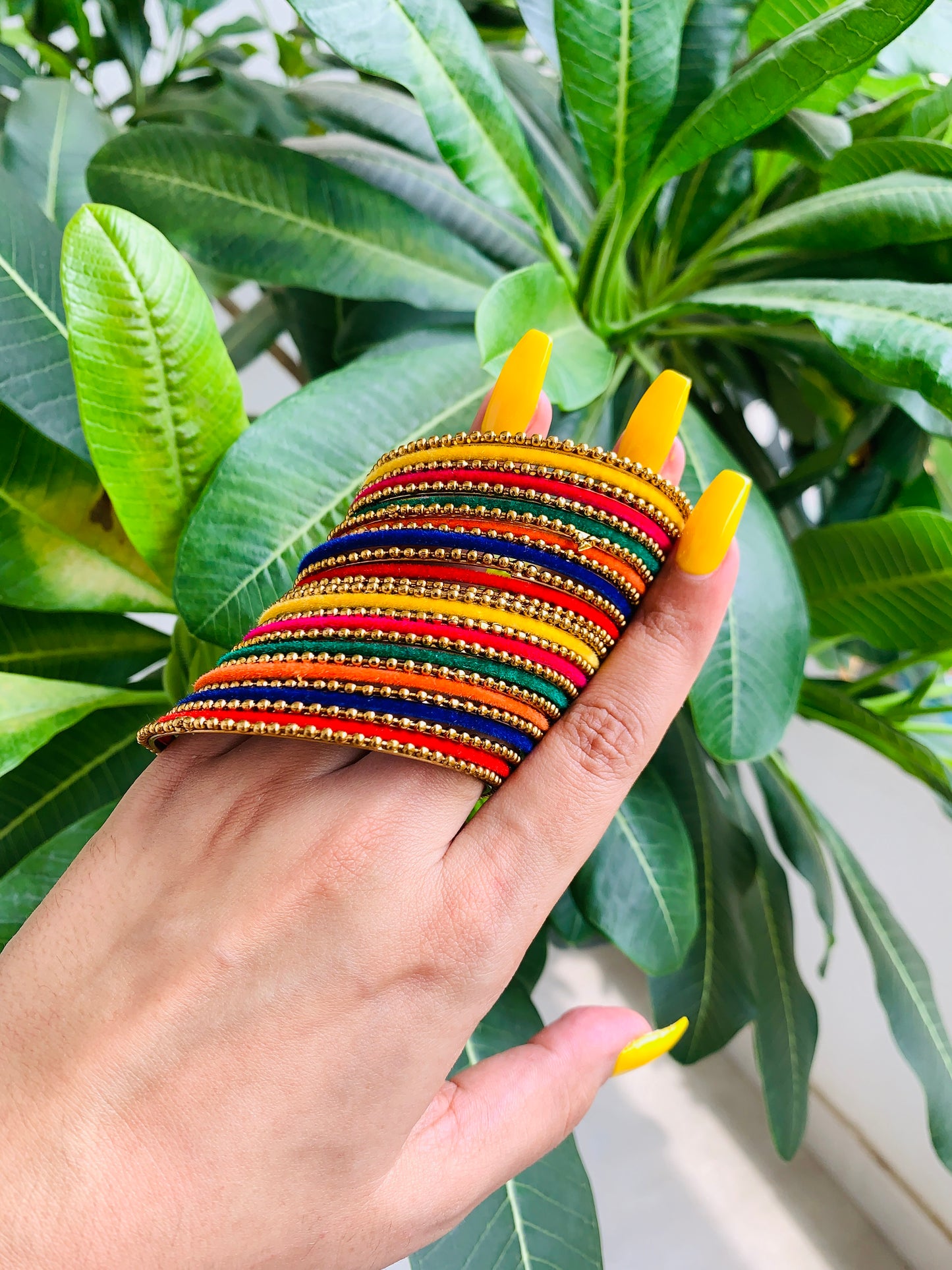 Multicolor Metal Bangles Set