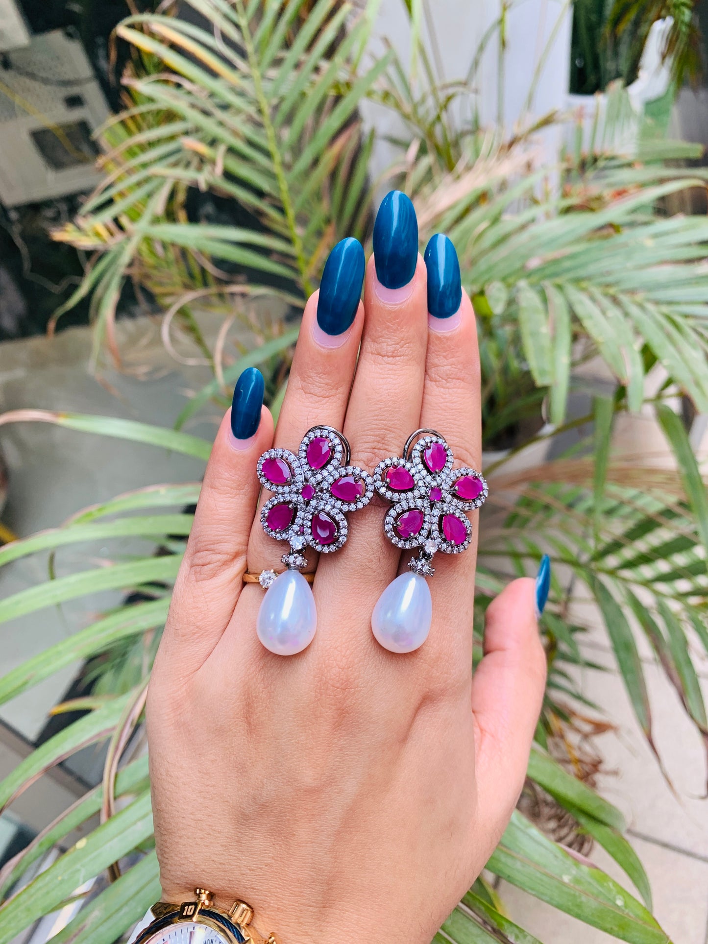 Micro AD Flower Danglers