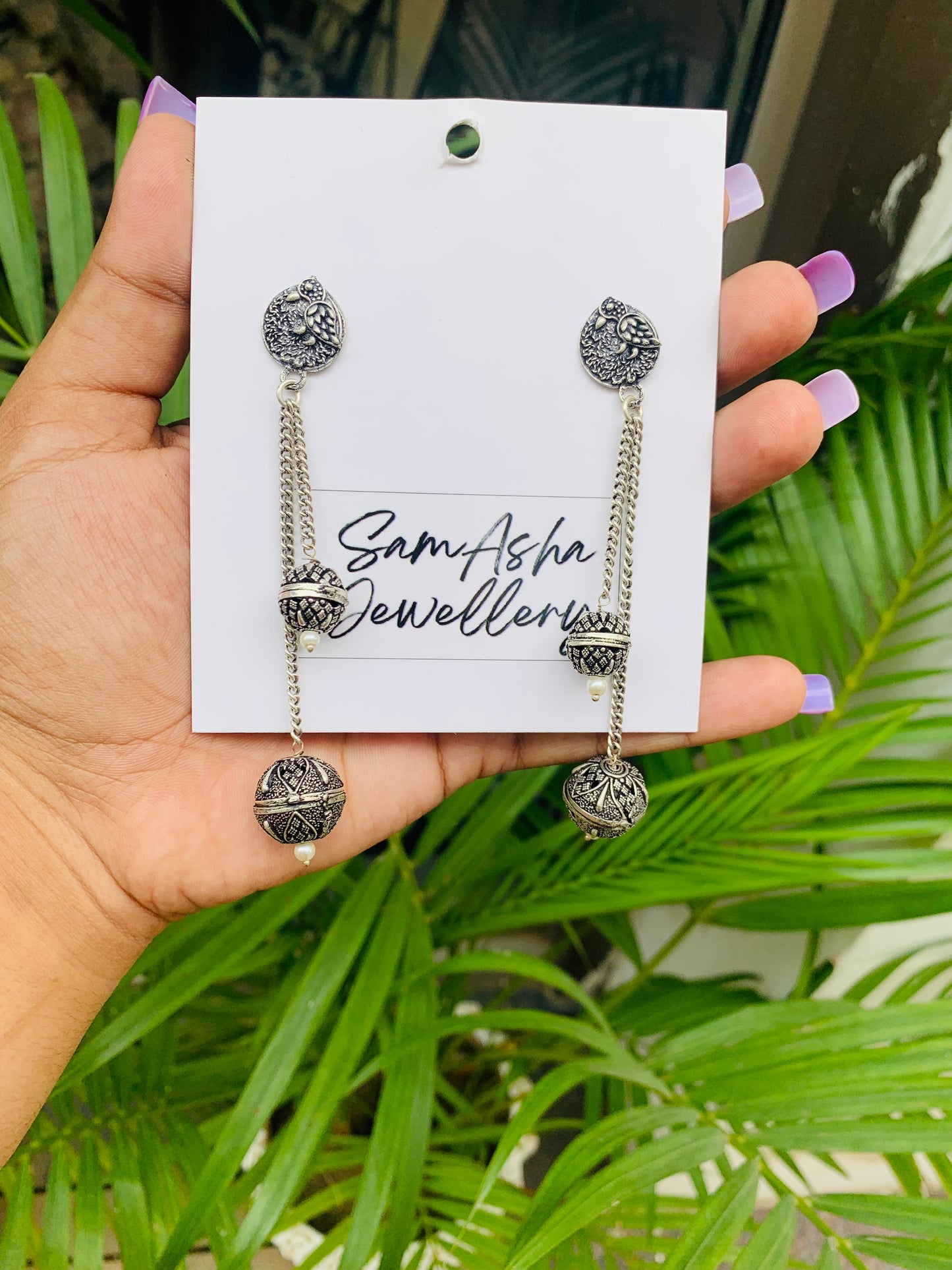 Ball drop earrings