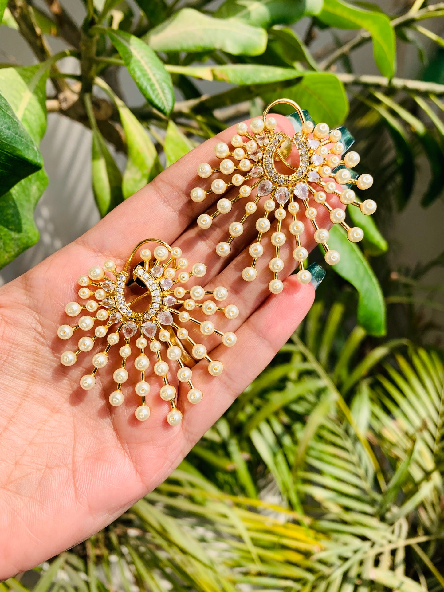 Golden Stud with Pearls
