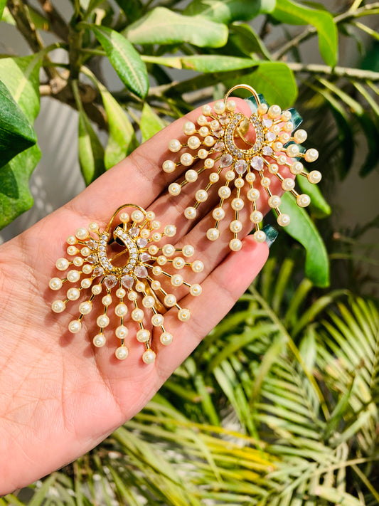 Golden Stud with Pearls