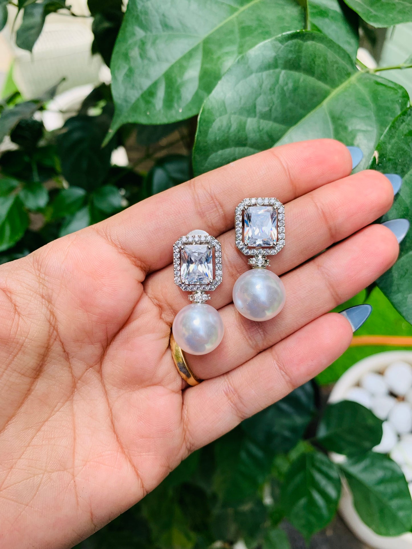 Small Pearl Drop Studs