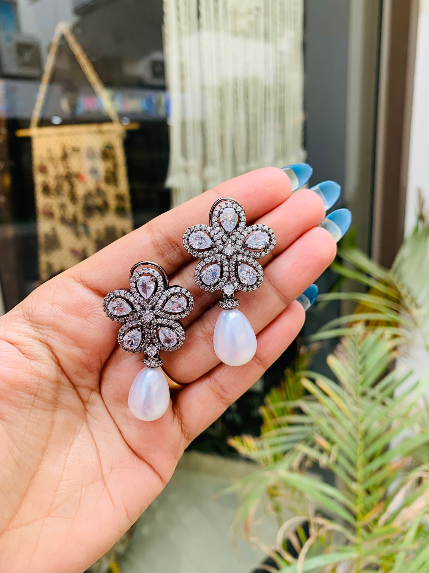 Micro AD Flower Danglers