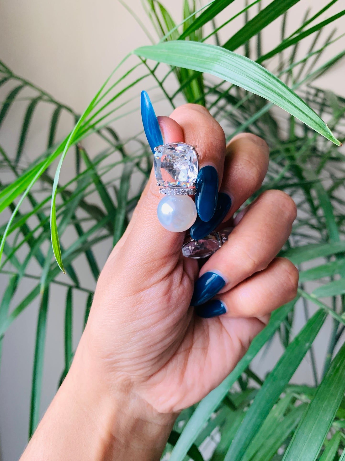 Swarovski Studs With Pearl Drop