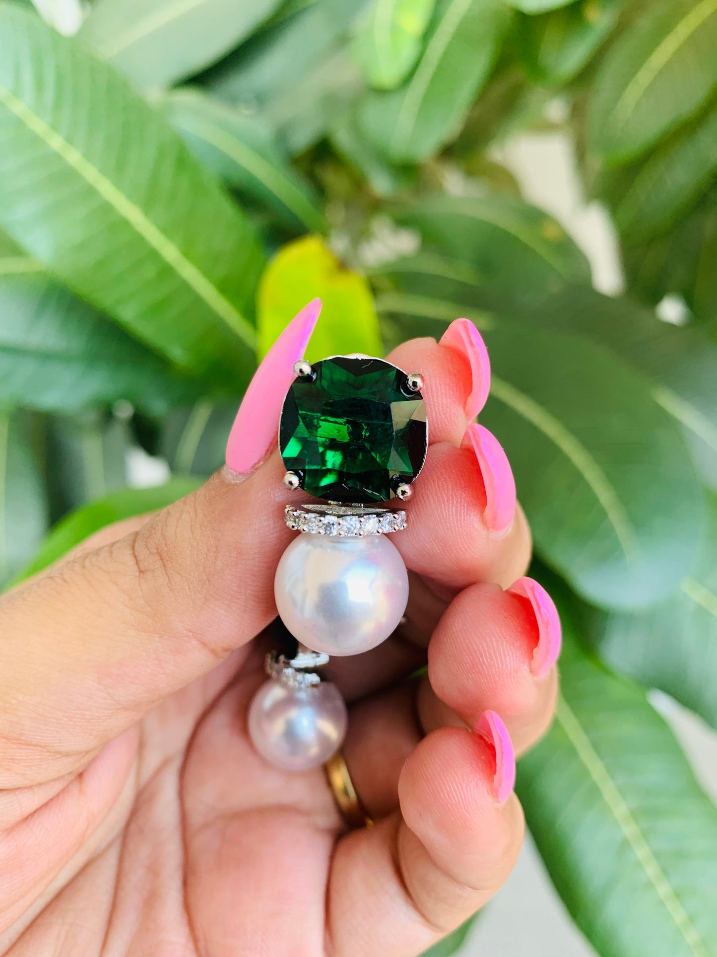 Swarovski Studs With Pearl Drop