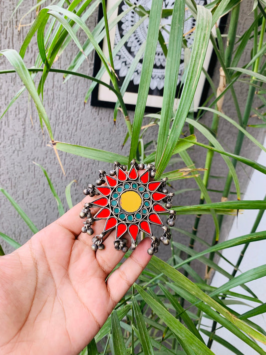 Boho Bloom Red, Yellow & Blue Ring