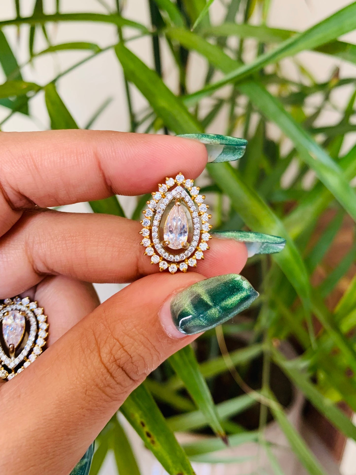 Tear Shaped Solitaire Earrings