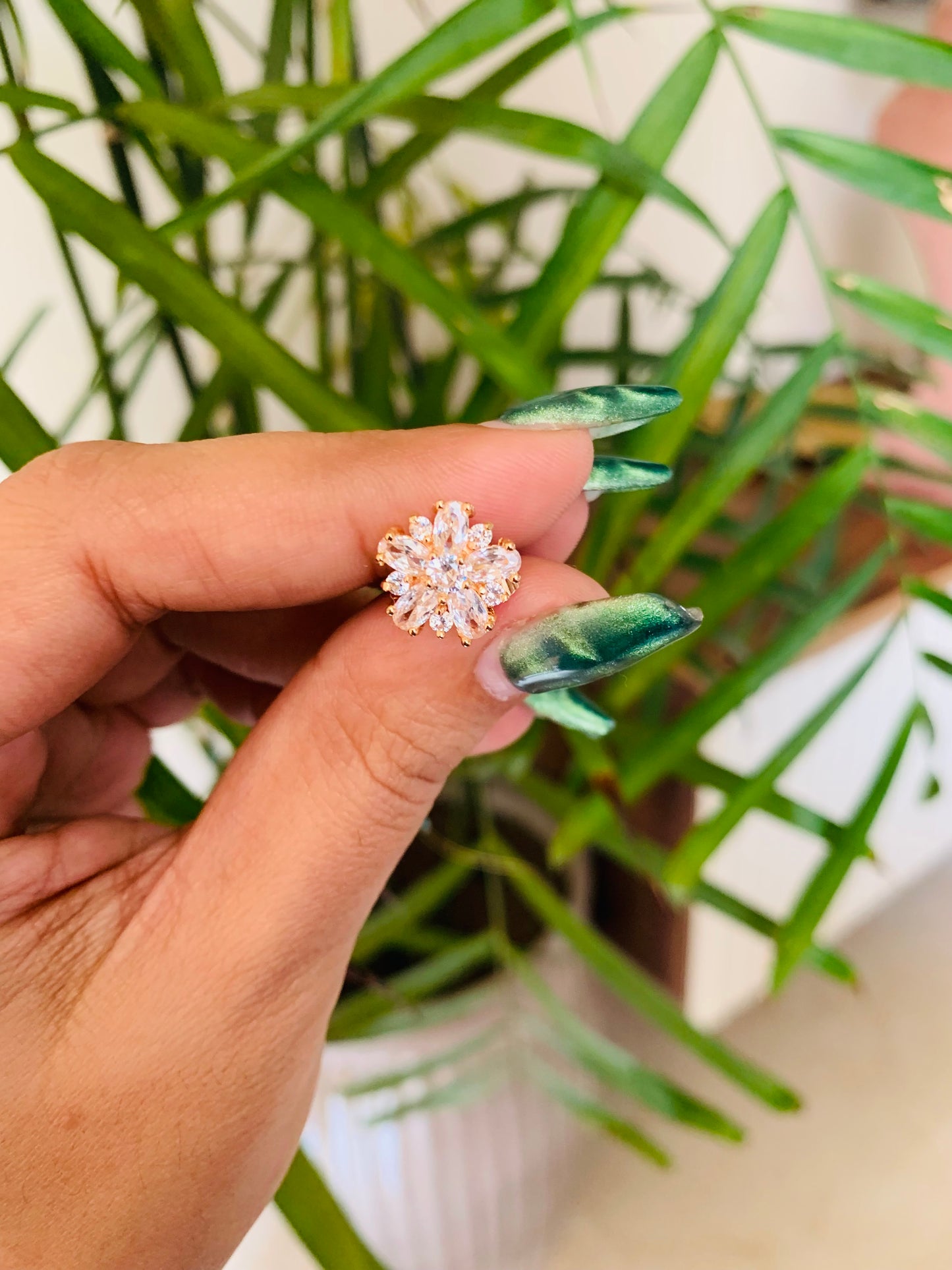 Rose Gold Small Flower Studs