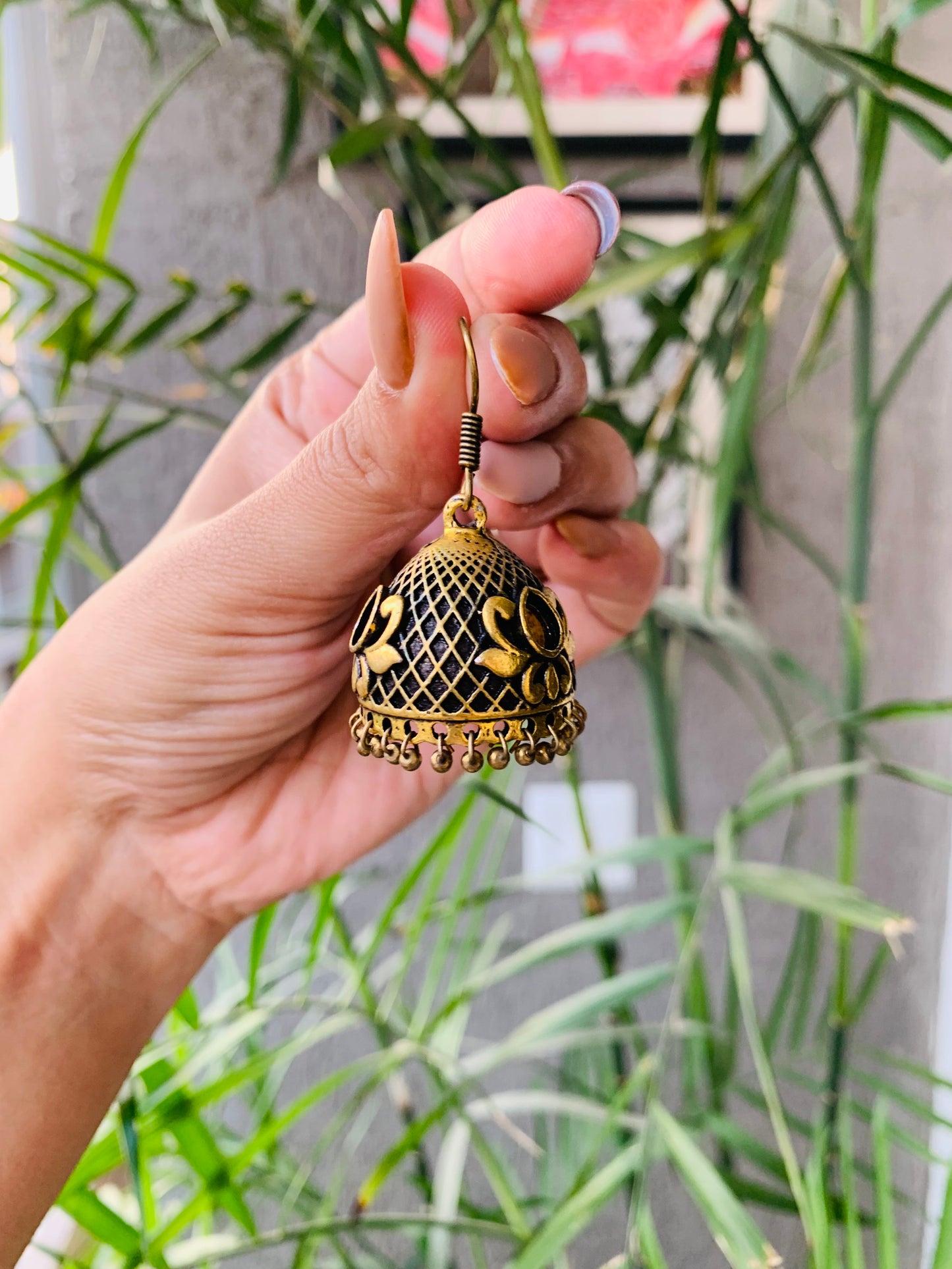 Golden Flower Kaanti Jhumka