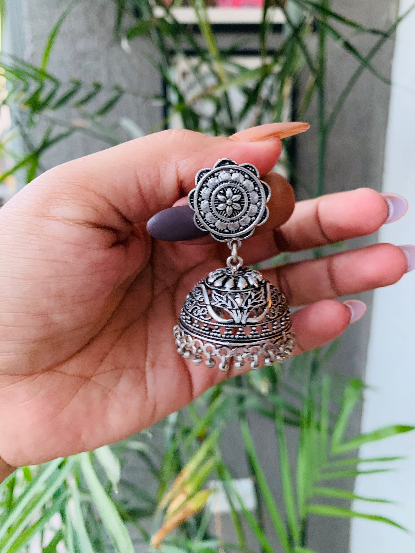 Flower Shaped Stud Jhumka