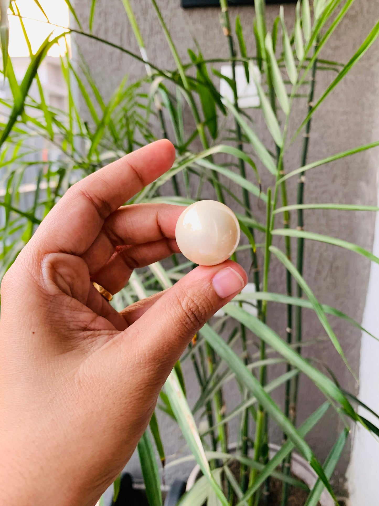 Golden Shade Pearl Ring