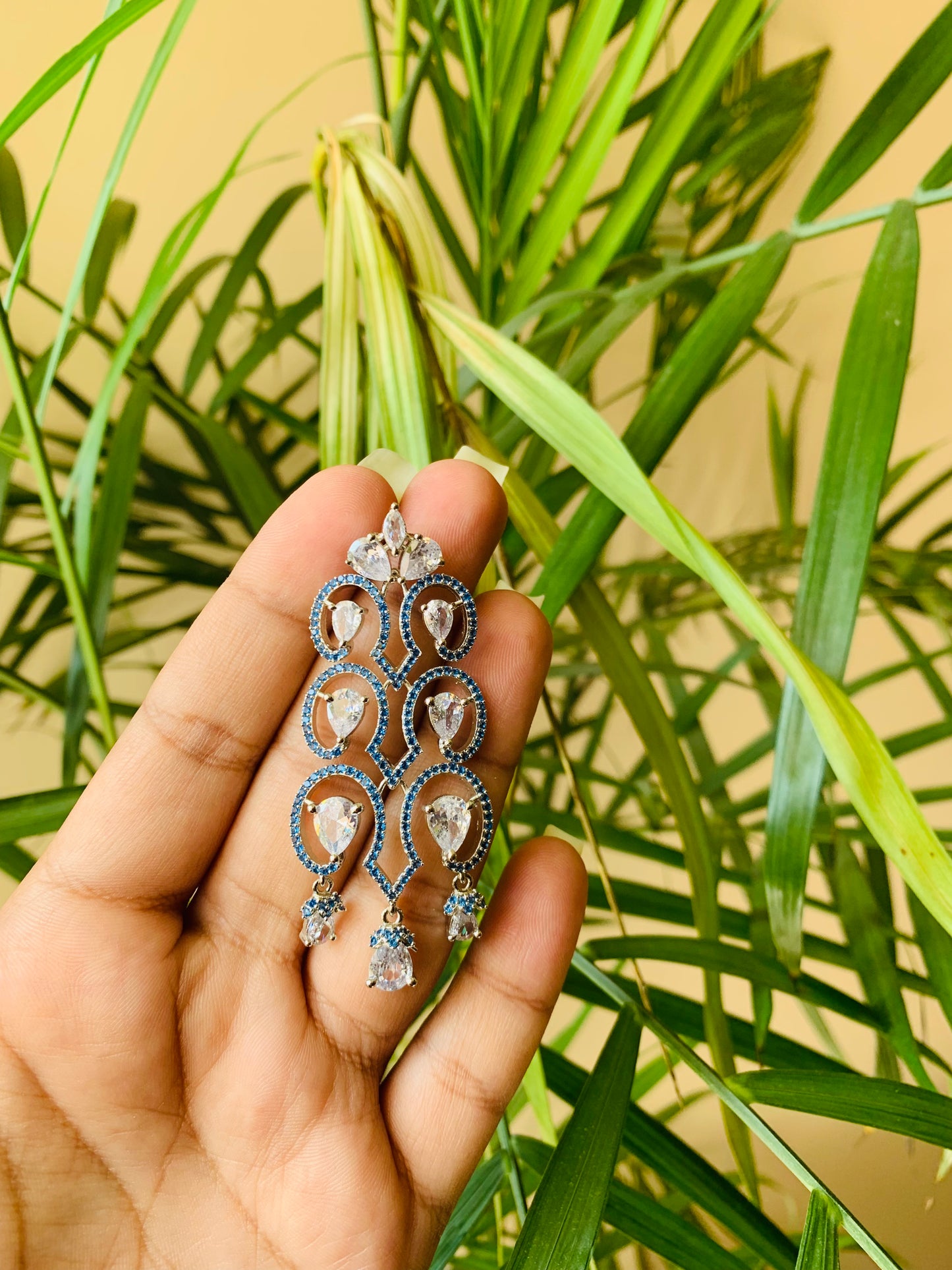Designer Micro AD Long Earrings