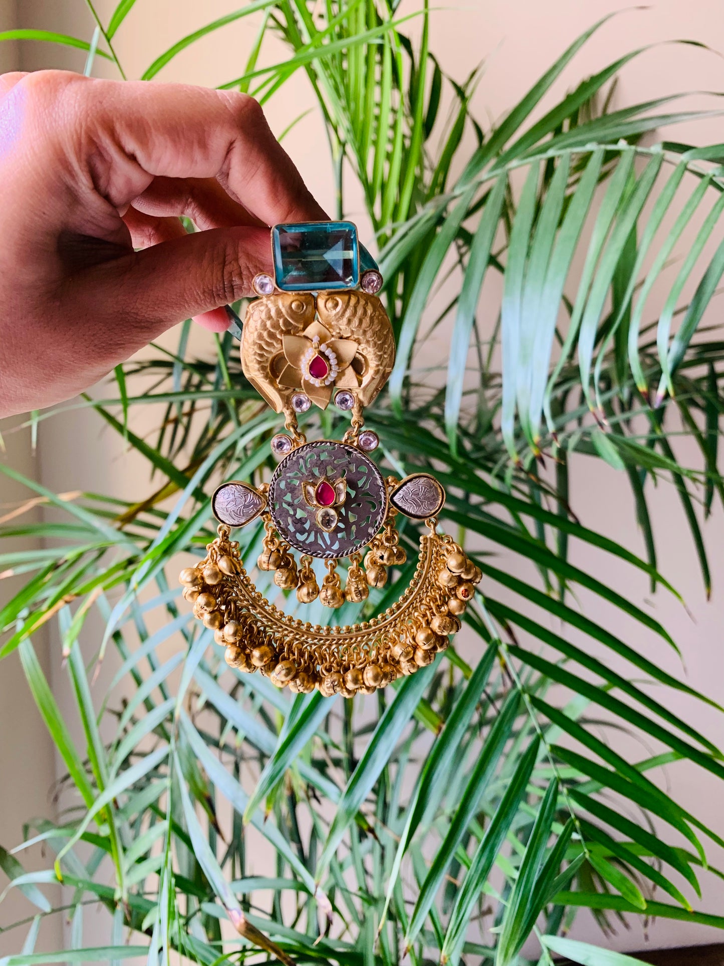 Jumbo Jaipuri Chandbali Earrings