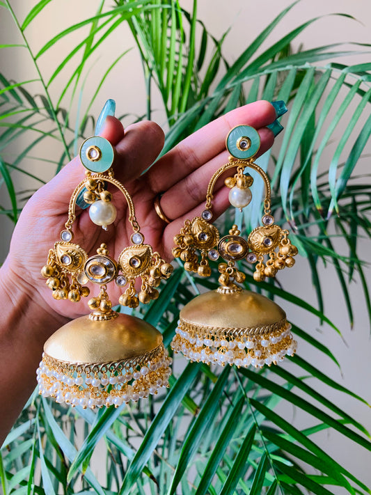 Jumbo Jaipuri Jhumka Earrings