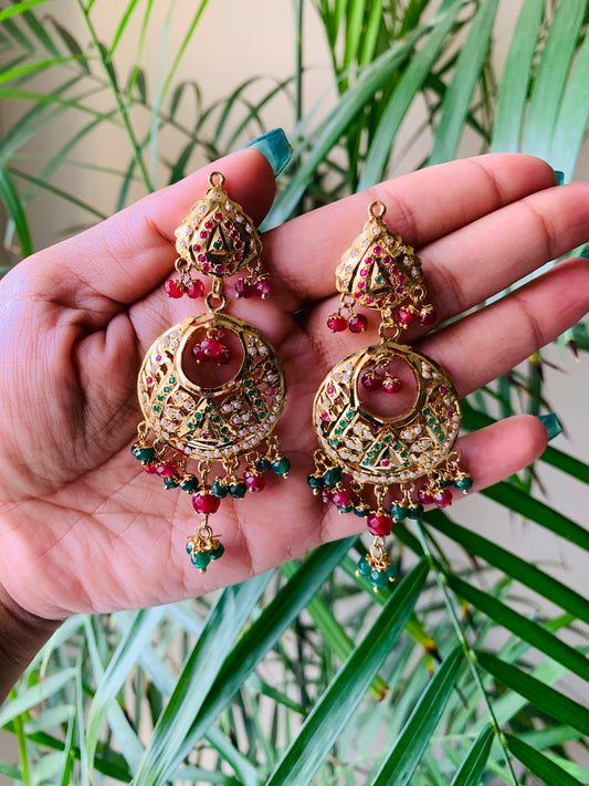 Jadau Golden Earrings