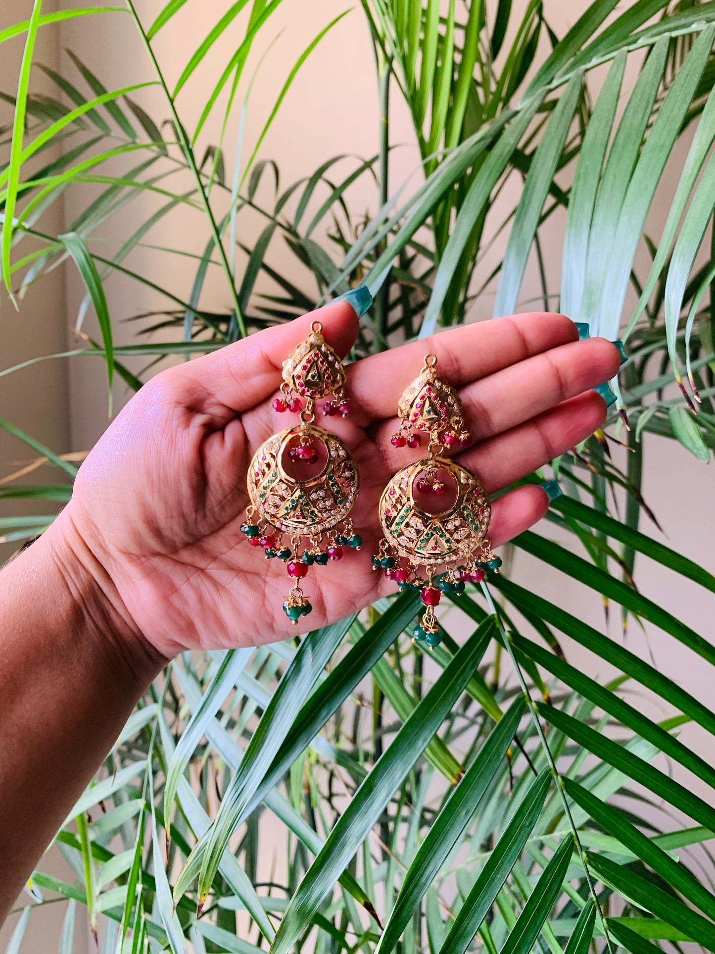 Jadau Golden Earrings