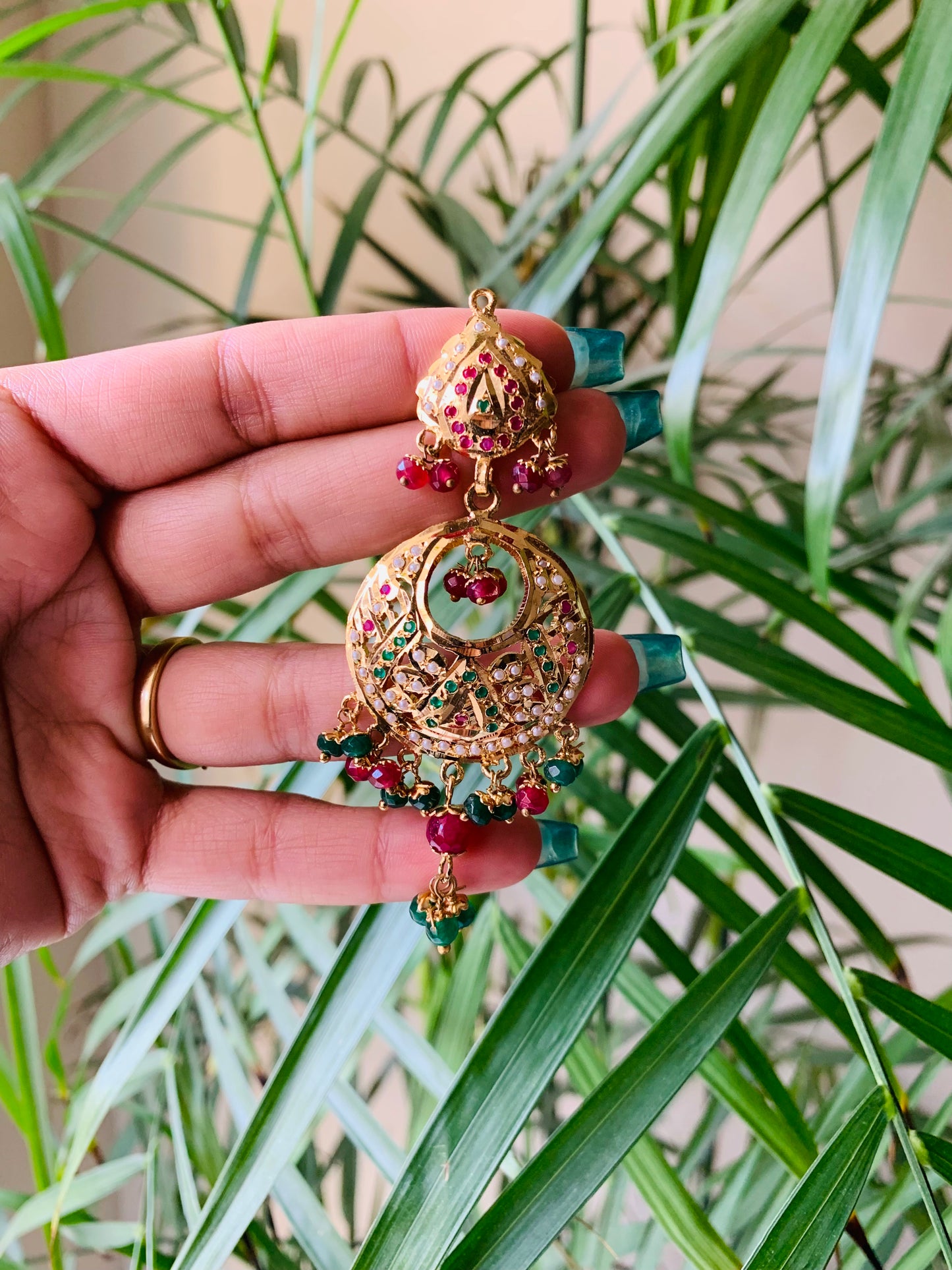 Jadau Golden Earrings