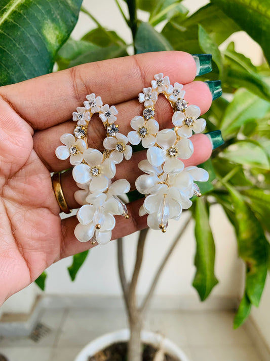 Pearl Flower Earrings