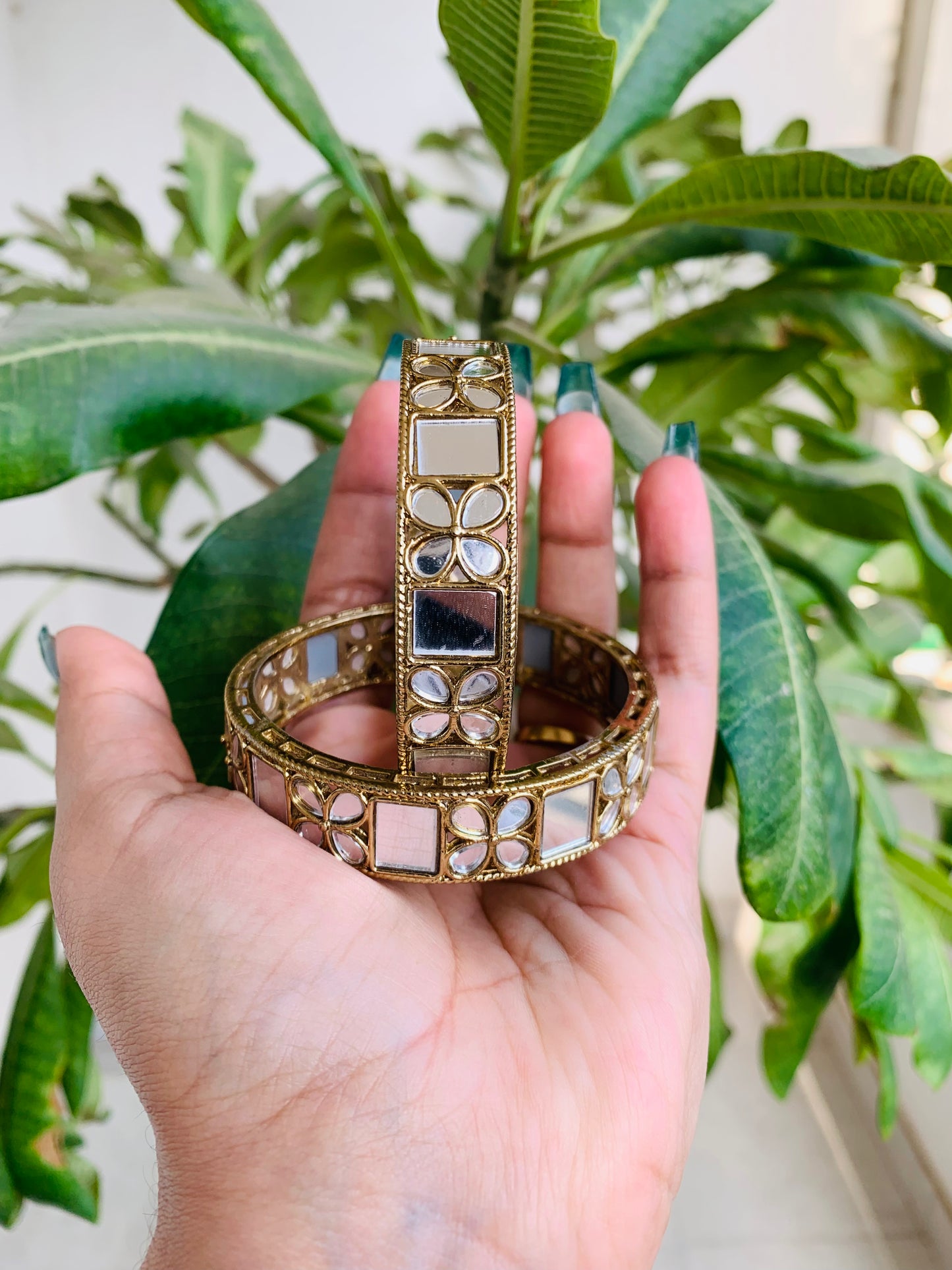 Mirror Matte Gold Bangles