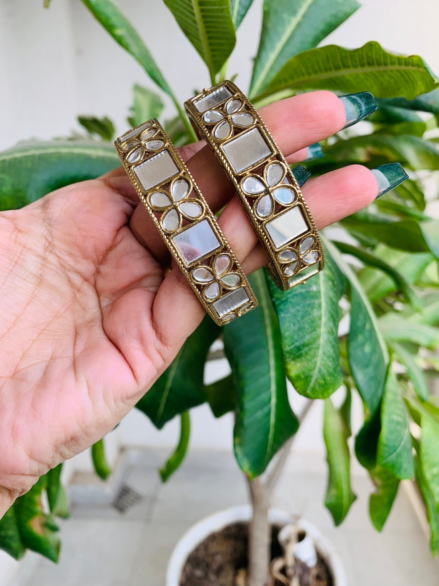 Mirror Matte Gold Bangles