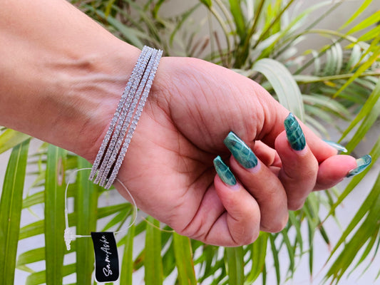 4 Pieces AD Bangles