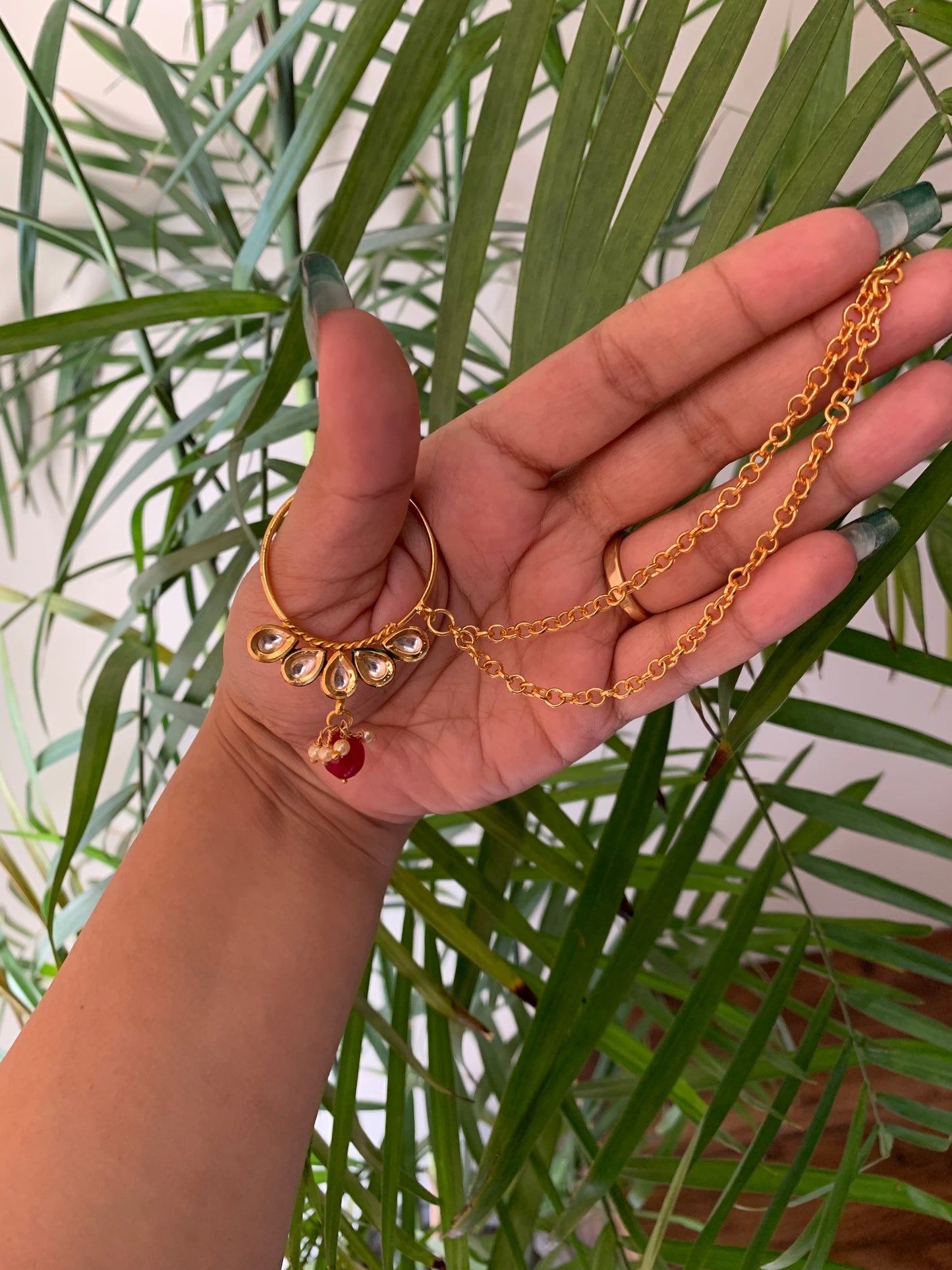 Ruby Drop Kundan Nath