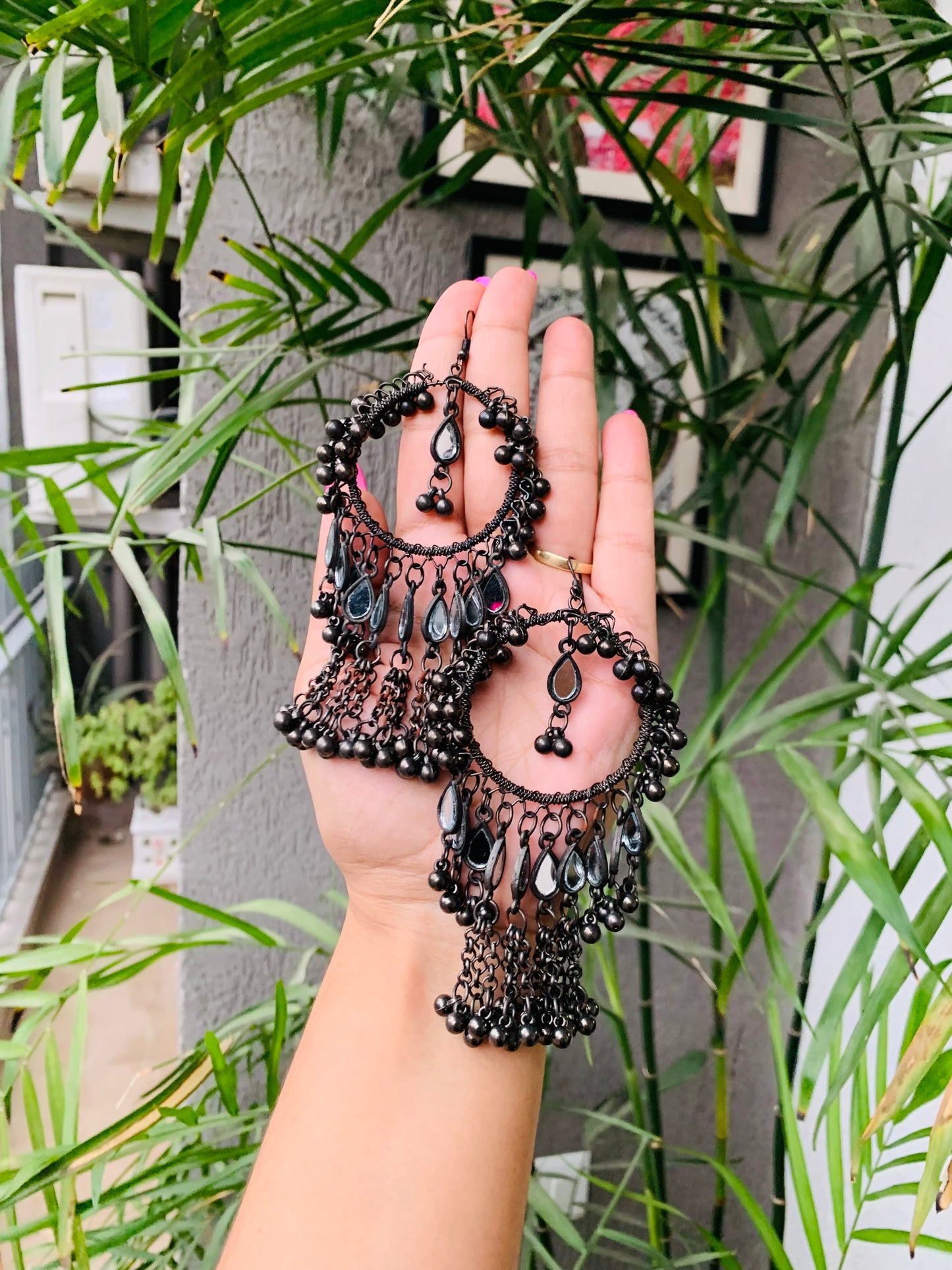 Mirror Hasli with Earrings