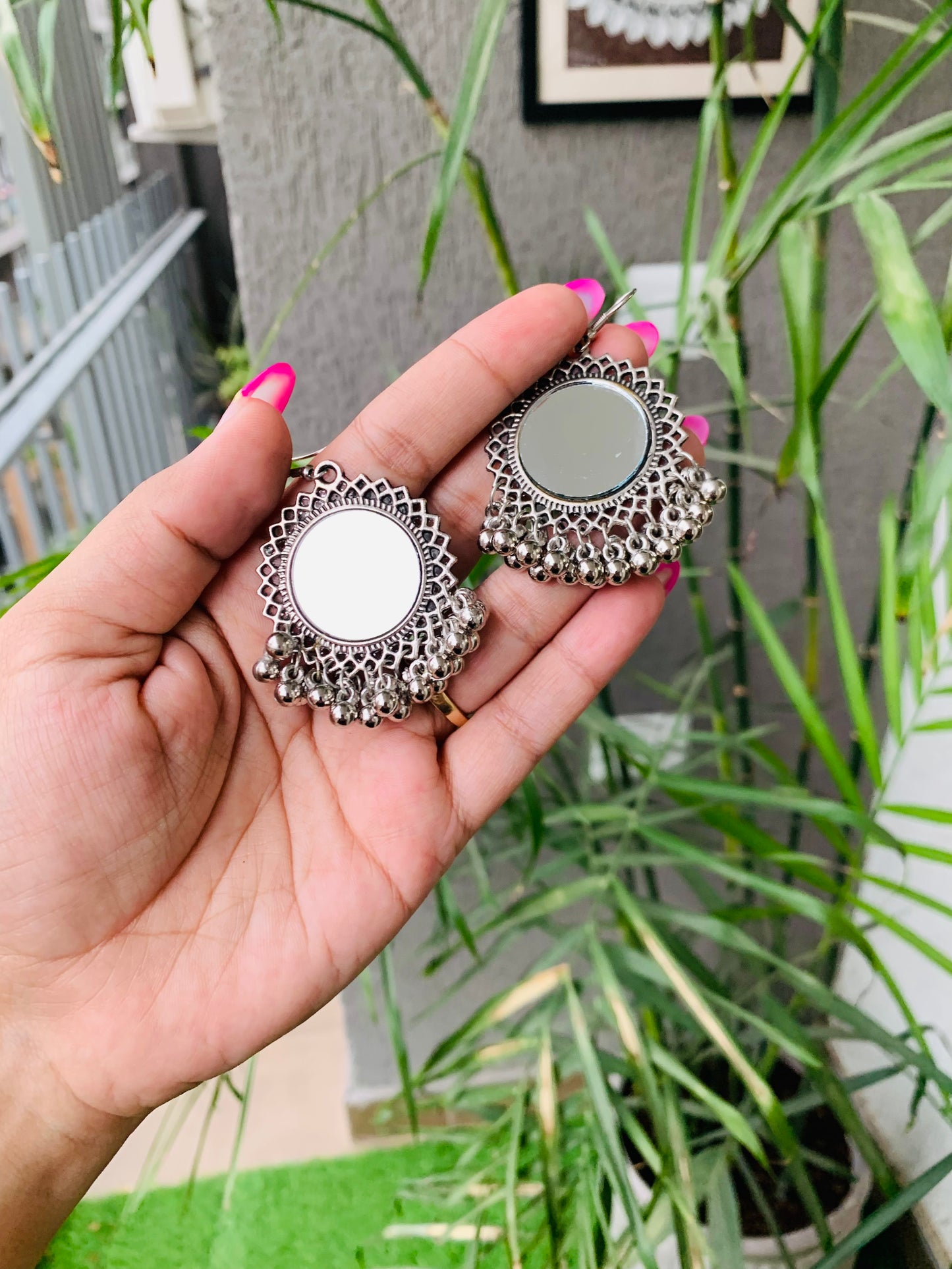 5 Mirror Choker with Earrings