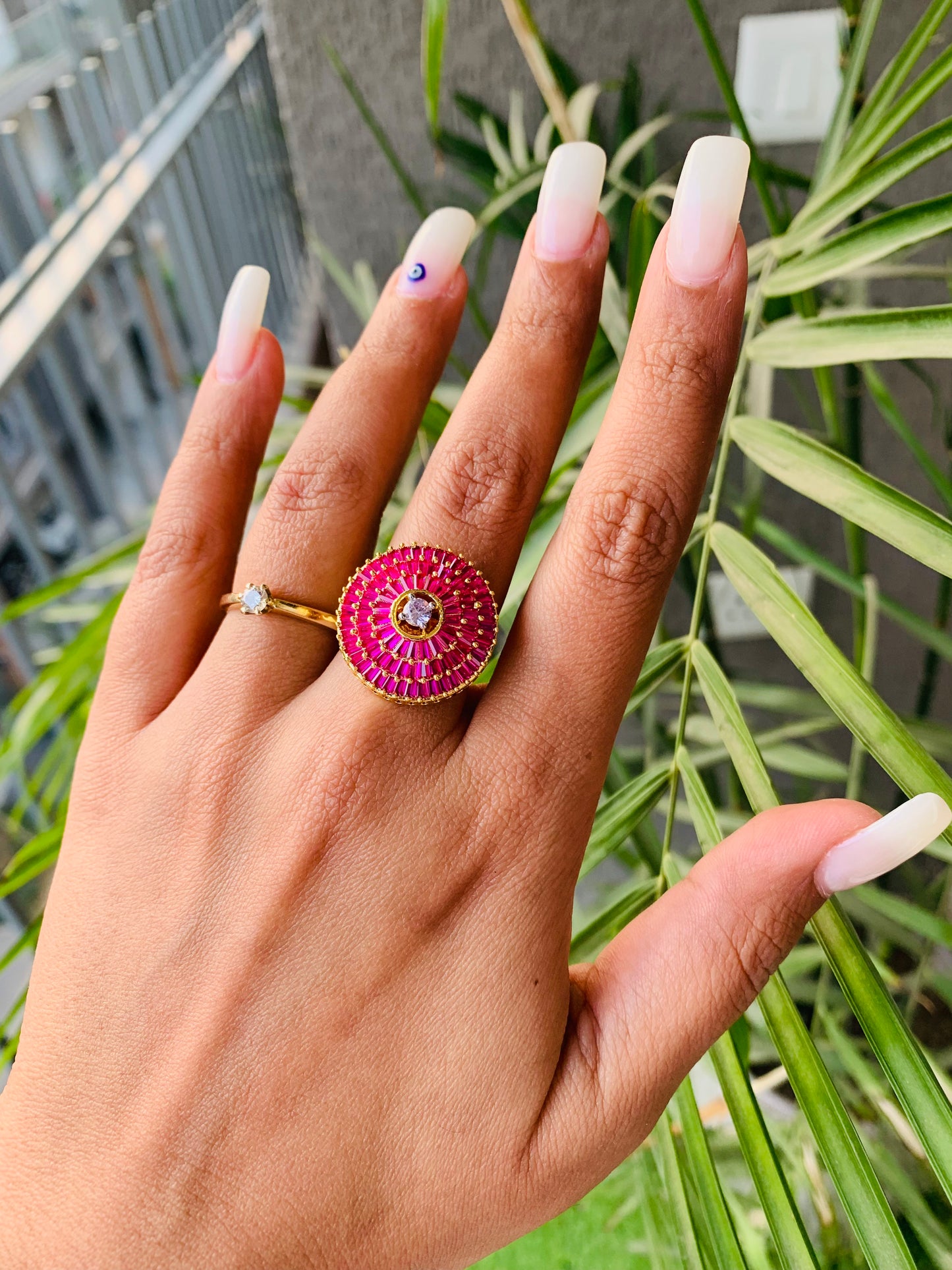 Golden Ruby Medium Size Ring