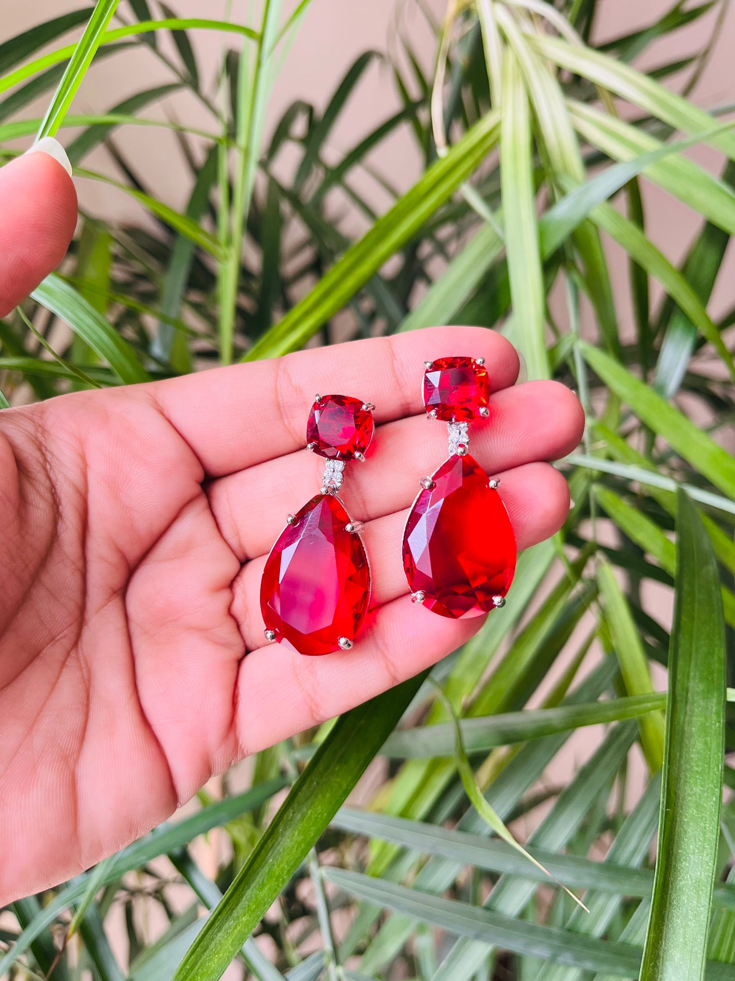 Tear Drop Statement Earrings